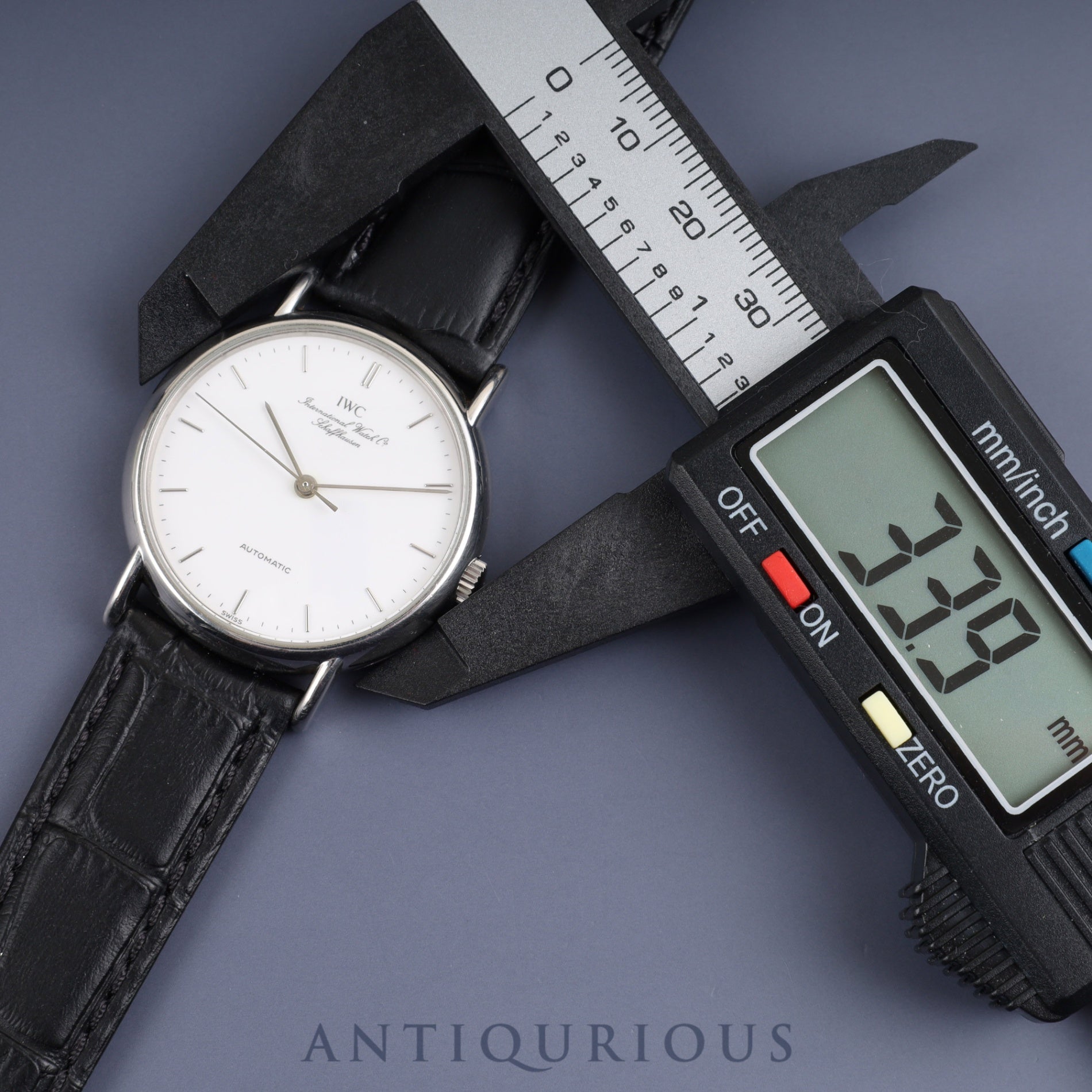 IWC ポートフィノ 3514-001 自動巻き SS 革 純正尾錠(SS) ホワイト文字盤 保証書(1992年) 冊子 オーバーホール済み アイダブリュシー