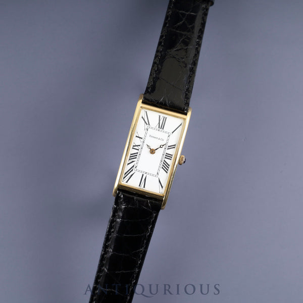 ティファニー クラシック カーブド タンク クォーツ Cal.7978.002 18K 革 純正尾錠(GP) ホワイト文字盤 オーバーホール済み