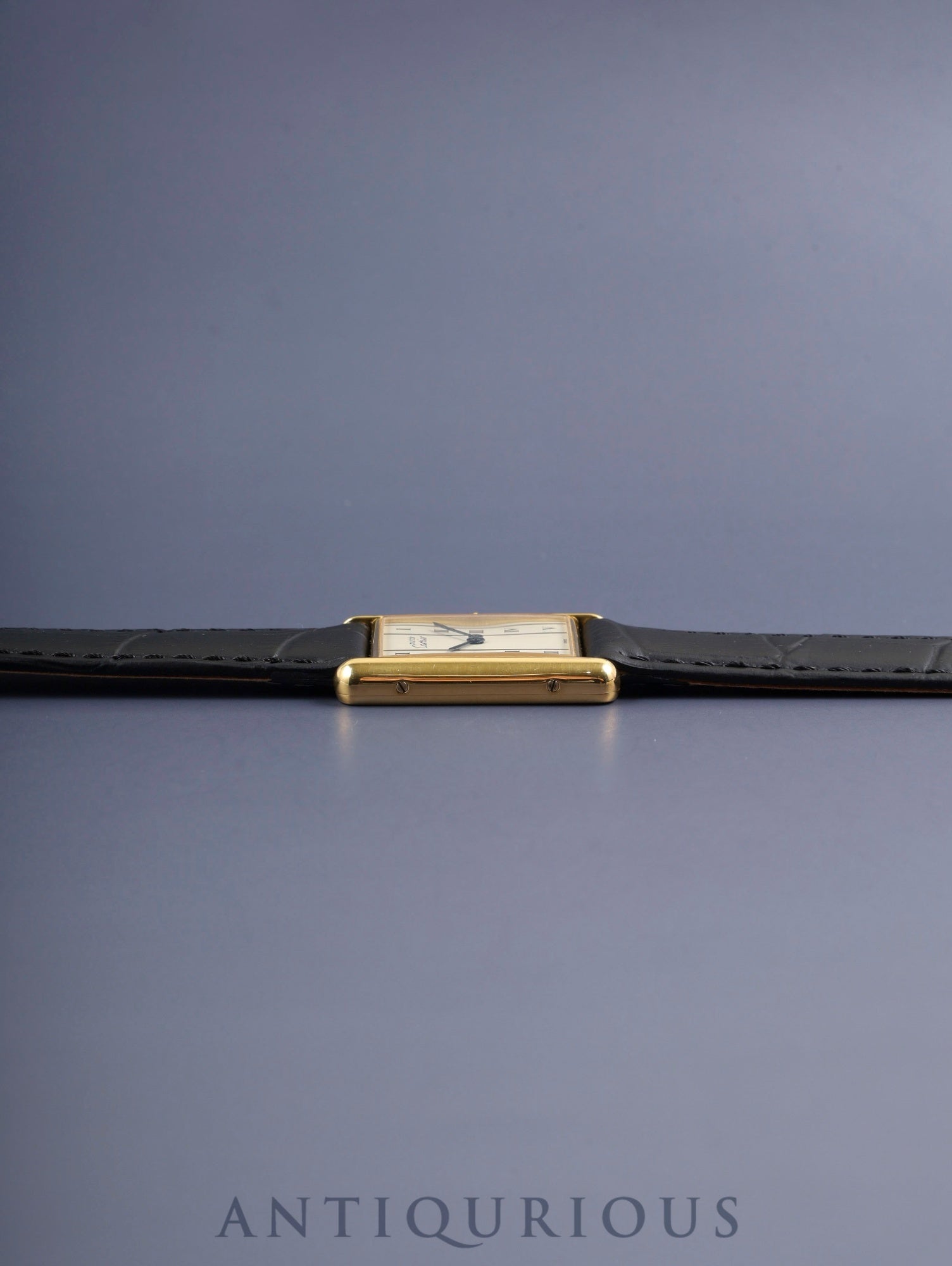 カルティエ マストタンク LM 590005 クォーツ SV925 革 純正尾錠(GP) ストレートローマン文字盤 オーバーホール済み 新品仕上げ済み