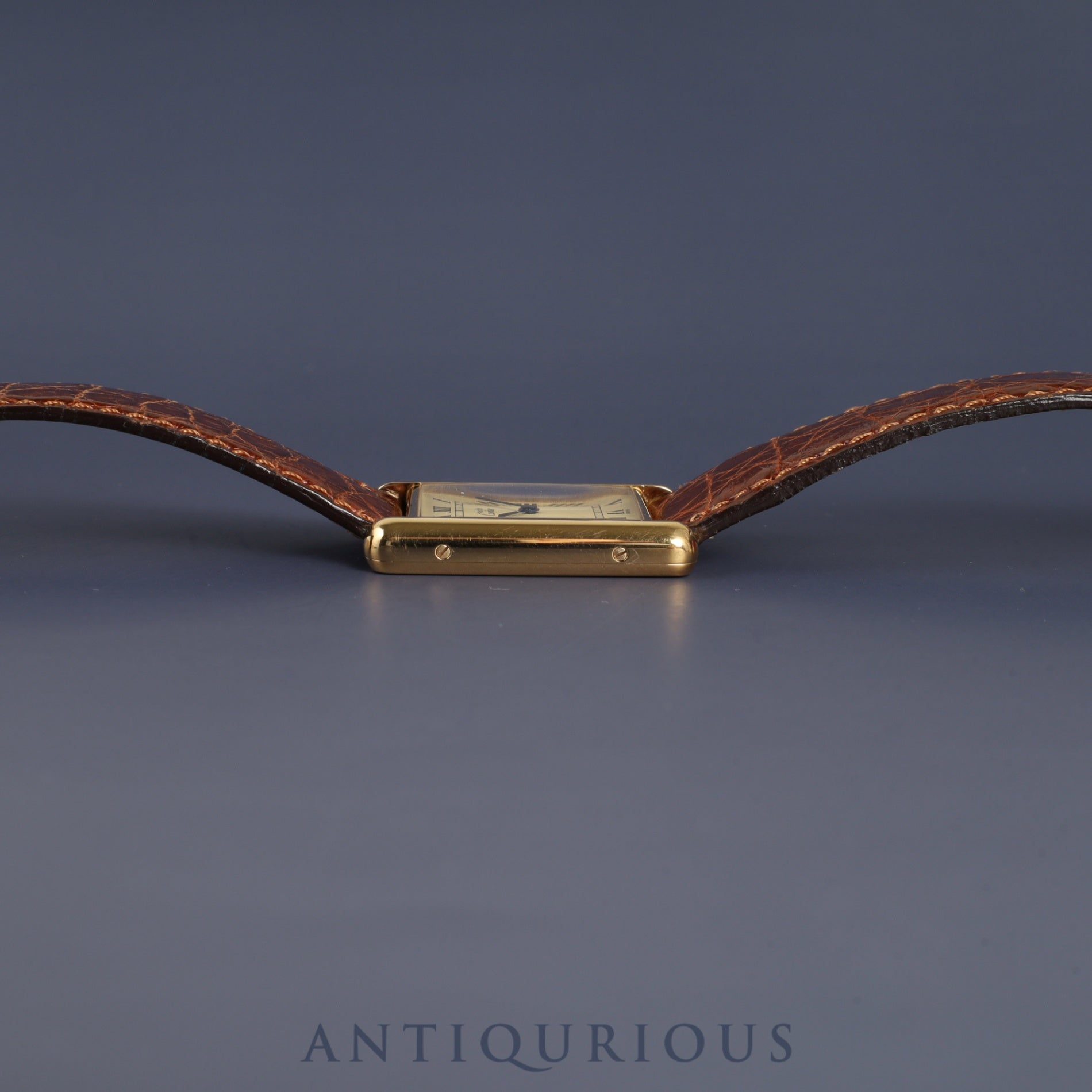 Cartier Must Tank LM 590005 Quartz Cal.90 SV925 Genuine Leather Strap (Slightly Used) Genuine Buckle (GP) Ivory Roman Dial Overhauled