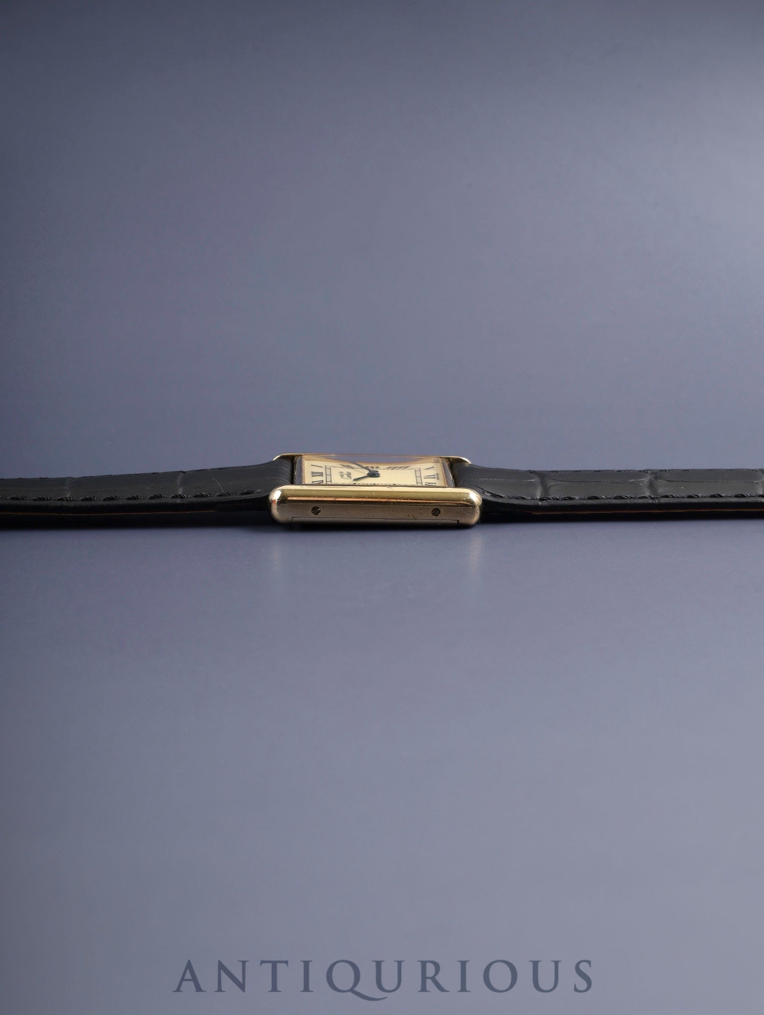 カルティエ マストタンク LM 手巻き Cal.78-1/ETA2512-1 SV925 革 純正尾錠(GP)アイボリーローマン文字盤 (SWISS MADE表記) オーバーホール済み