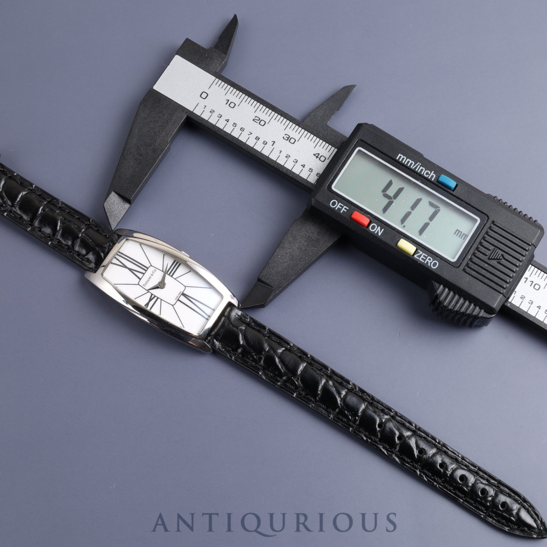 ティファニー ジェメア Z6401.10.10 クォーツ Cal.976.001 SS 革 純正尾錠(SS)ホワイトローマン文字盤 オーバーホール済み