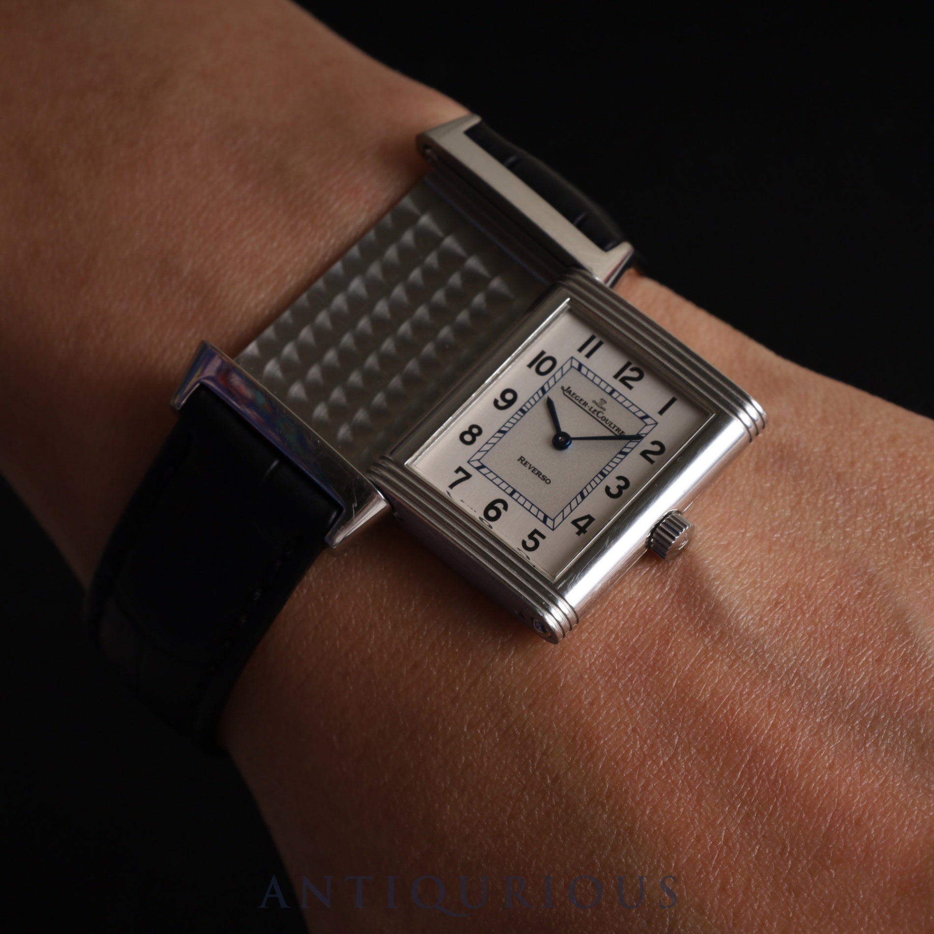 ジャガー・ルクルト レベルソ クラシック Q2508412 / 252.8.86 SS 手巻き Cal.846/1 SS 革 純正バックル(SS) シルバーアラビア文字盤(裏彫りあり)冊子 保証書(2011年) オーバーホール済み