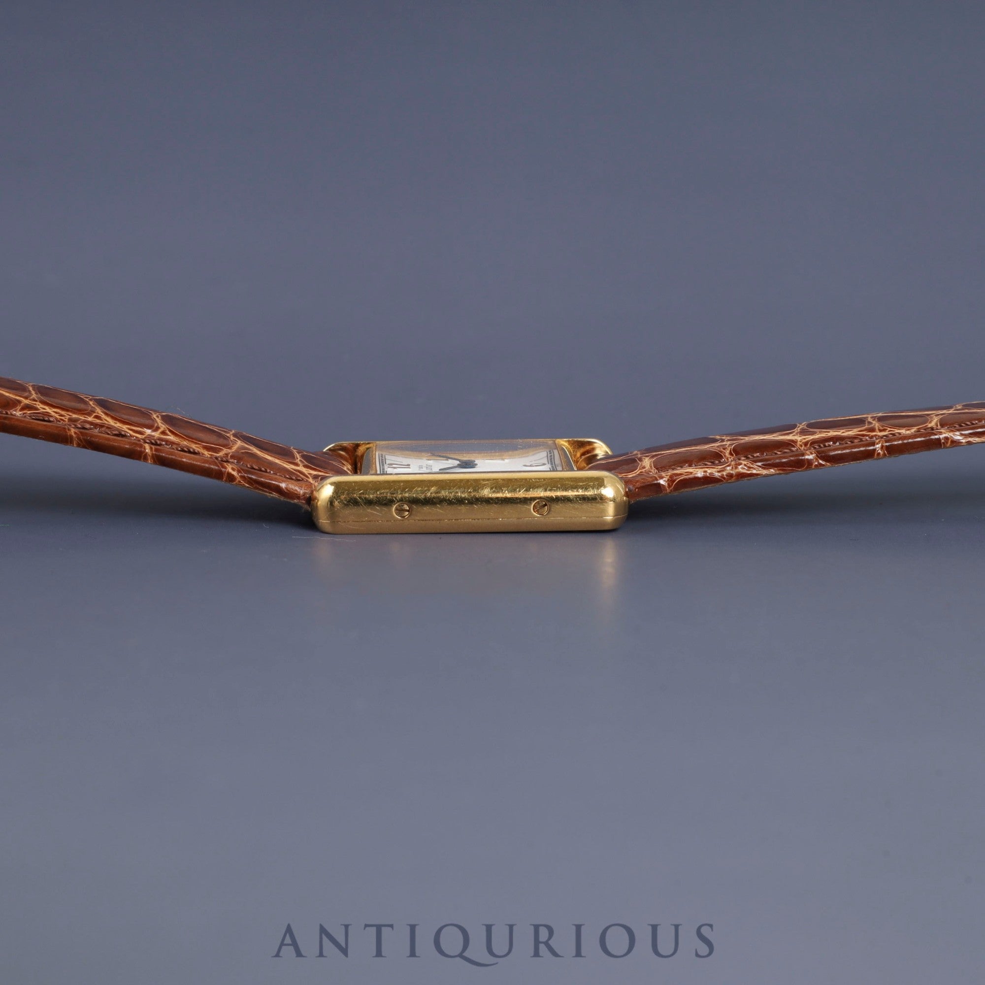 カルティエ マストタンク SM 5057001 Cal.90 SV925 革 純正Dバックル(GP)飛びアラビアCC文字盤 保証書(1995年)オーバーホール済み