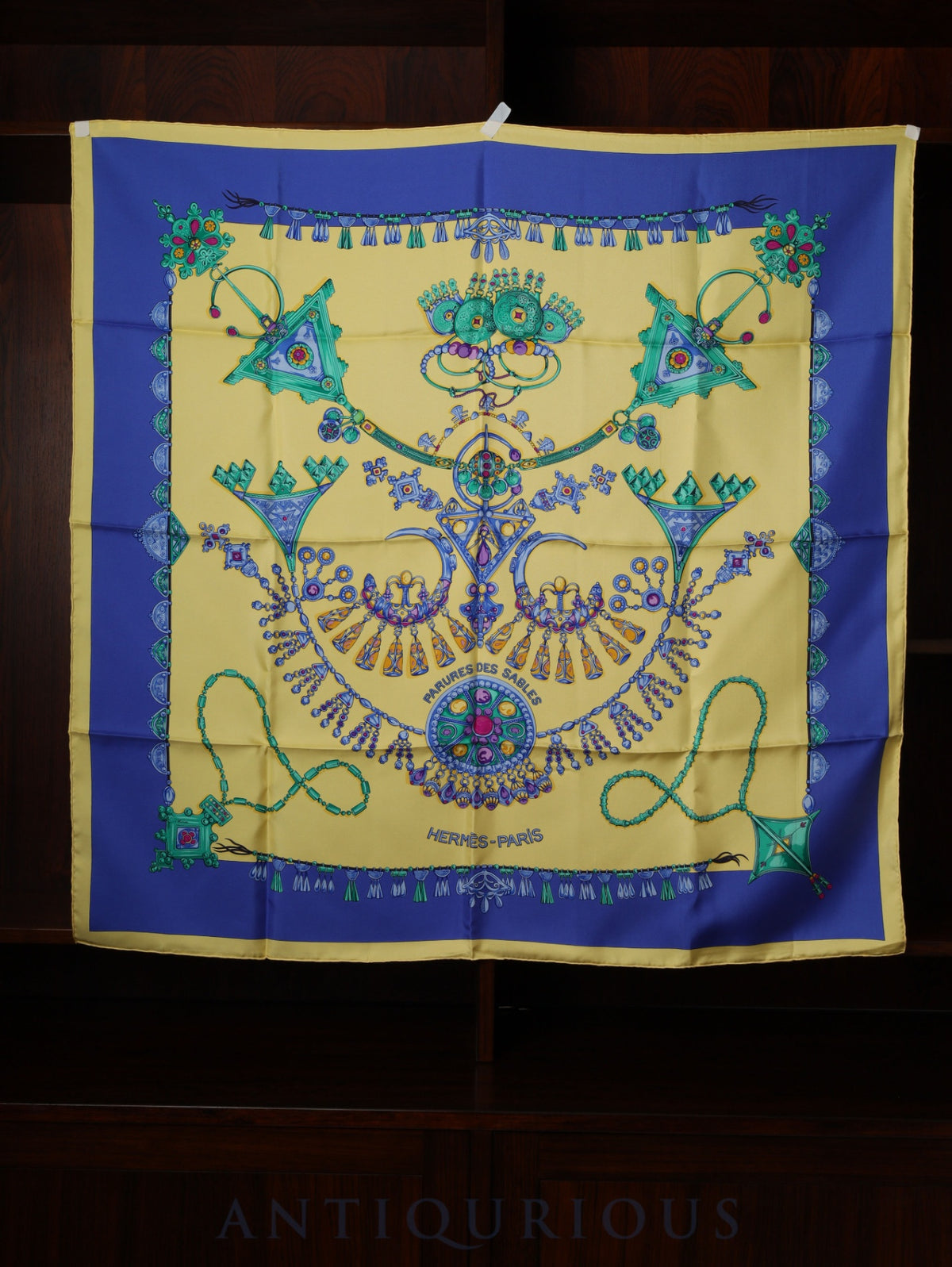 Hermes Scarf Carre 90 PARURES DES SABLES Desert Accessories 100% Silk Box