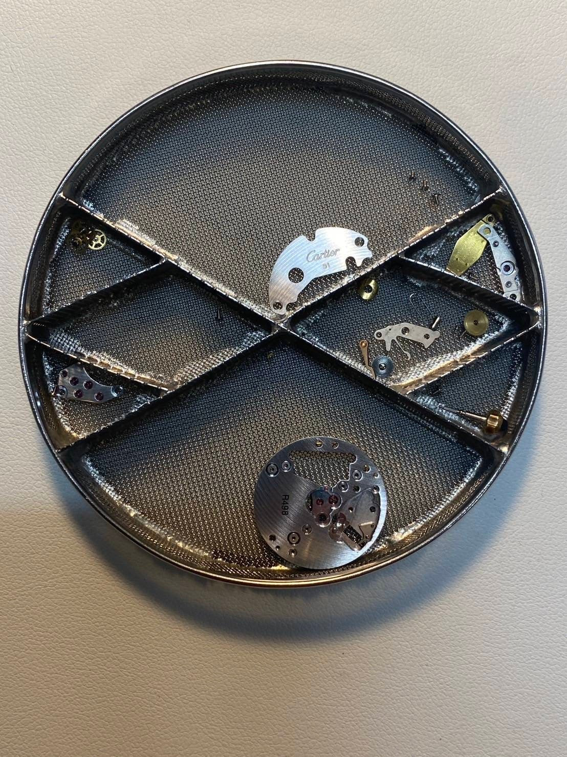 Cartier Must Tank LM 6 81006 Quartz Cal.81 SV925 Leather Genuine Buckle Grey Roman Dial Overhauled