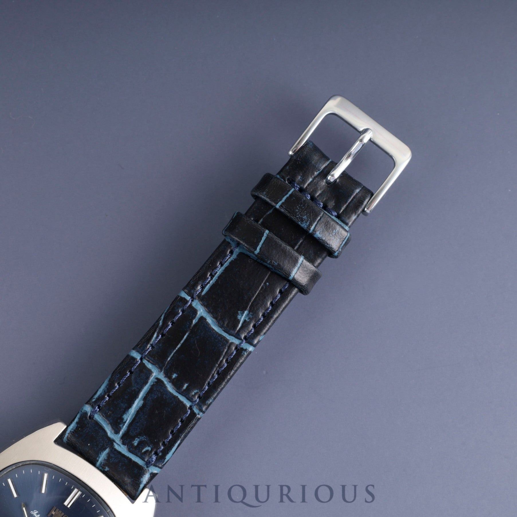 IWC オールドインター シャウハウゼン TVスクリーン 1872 自動巻き Cal.8541B SS 革 社外尾錠(SS) ブルー文字盤 オーバーホール済み アイダブリュシー