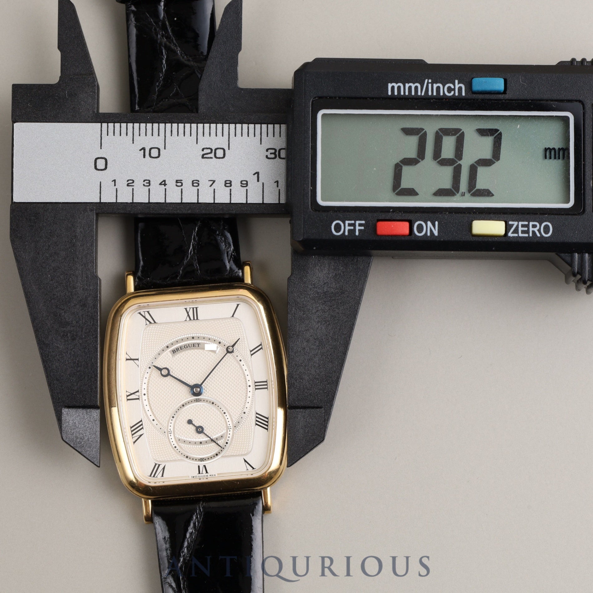 Breguet Classic Tonneau 3490 Manual winding Cal.818/4 YG Leather Genuine buckle (750) Ivory dial Overhauled