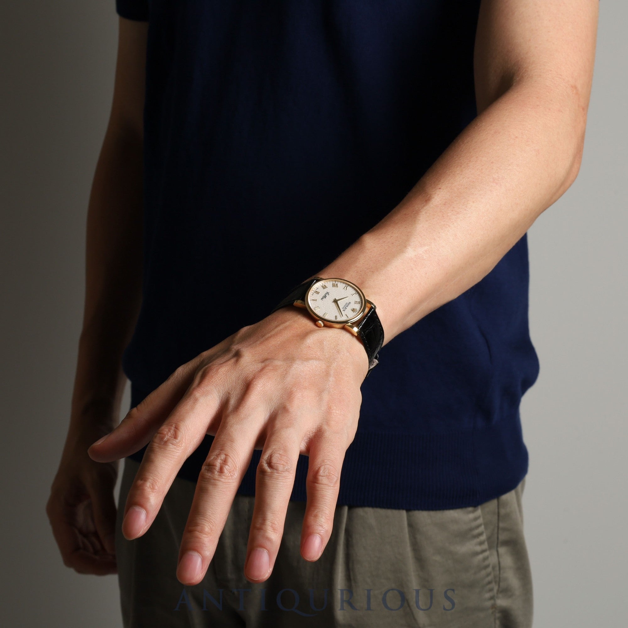 ロレックス チェリーニ 5115/8 手巻き Cal.1602 750YG 純正革ベルト 純正尾錠(750)アイボリー彫コンピューターローマ文字盤 箱 保証書(2015年)