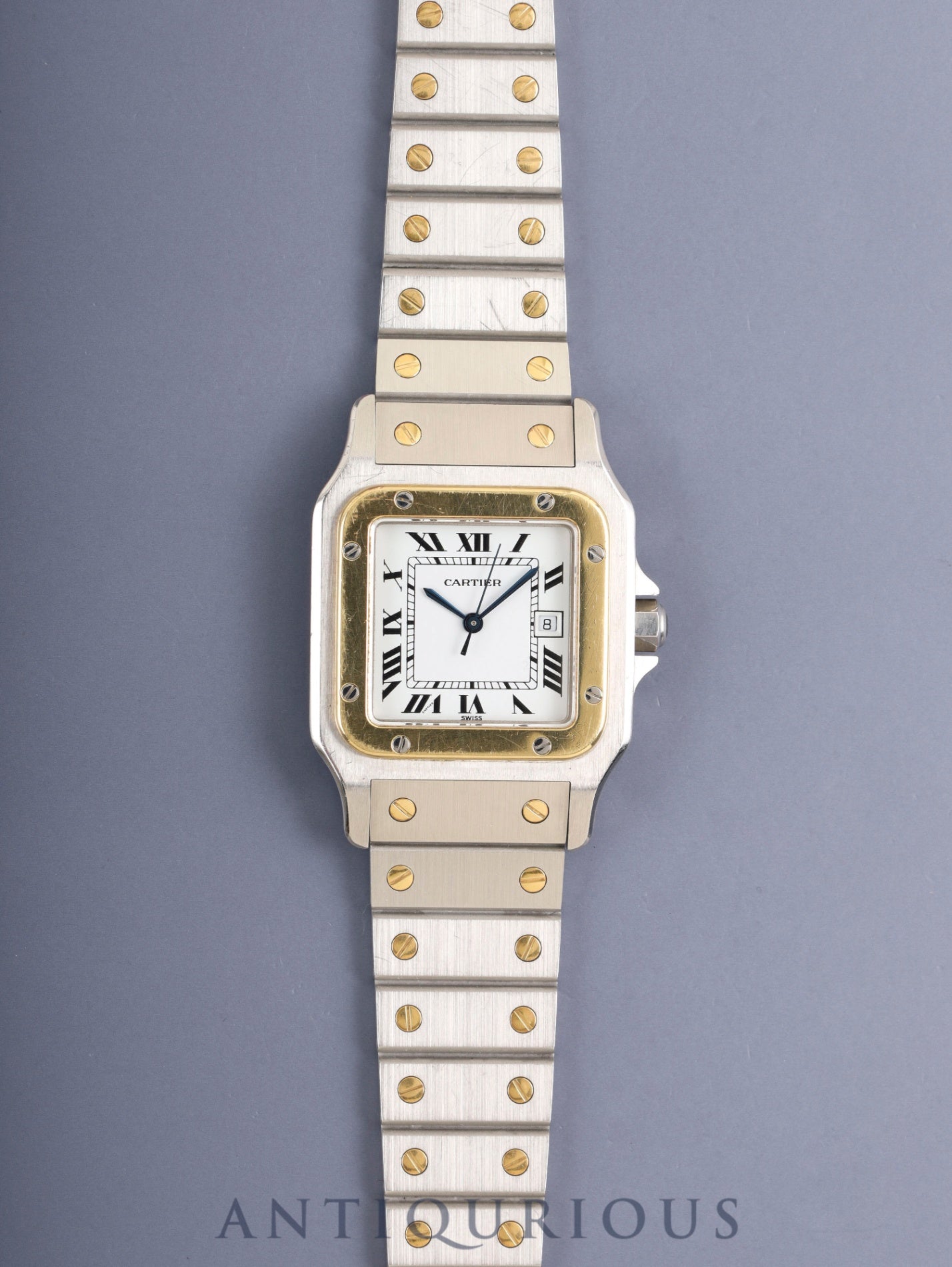 Cartier Santos Carre LM 2961 Automatic Cal. ETA2671 SS/YG SS/YG White Roman Dial (SWISS marking) Overhauled