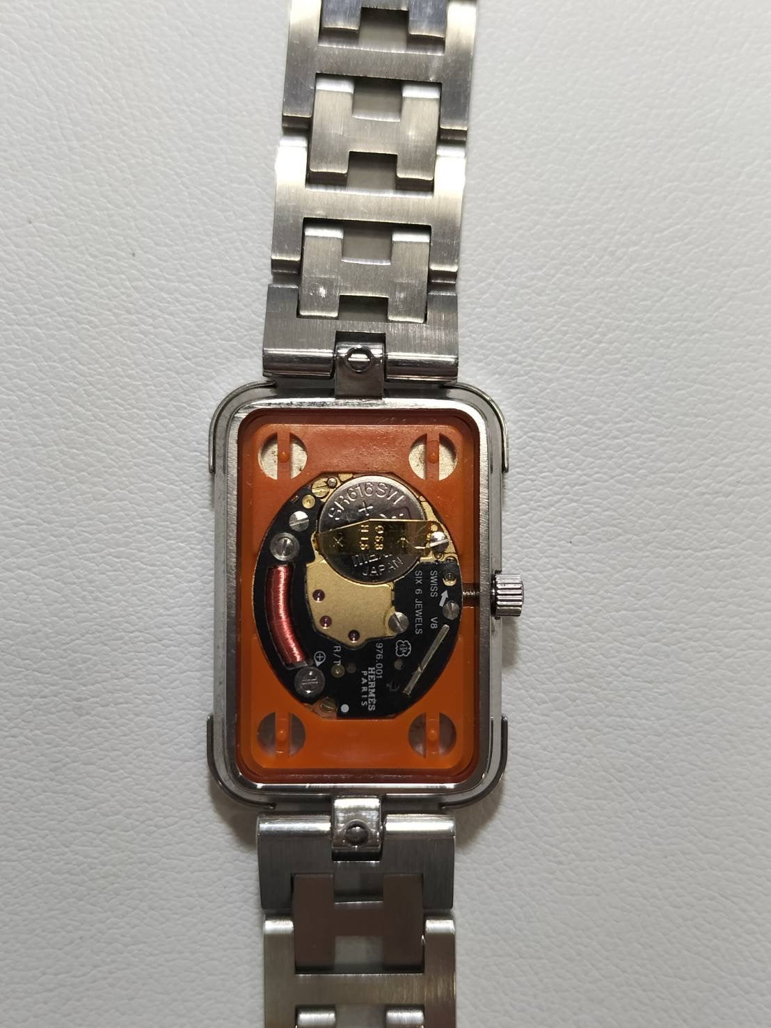 エルメス クロアジュール CR2.210 クォーツ Cal.976.001 SS SS ホワイトシェル文字盤(SWISS MADE表記)箱 冊子 保証書(無記載)オーバーホール済み