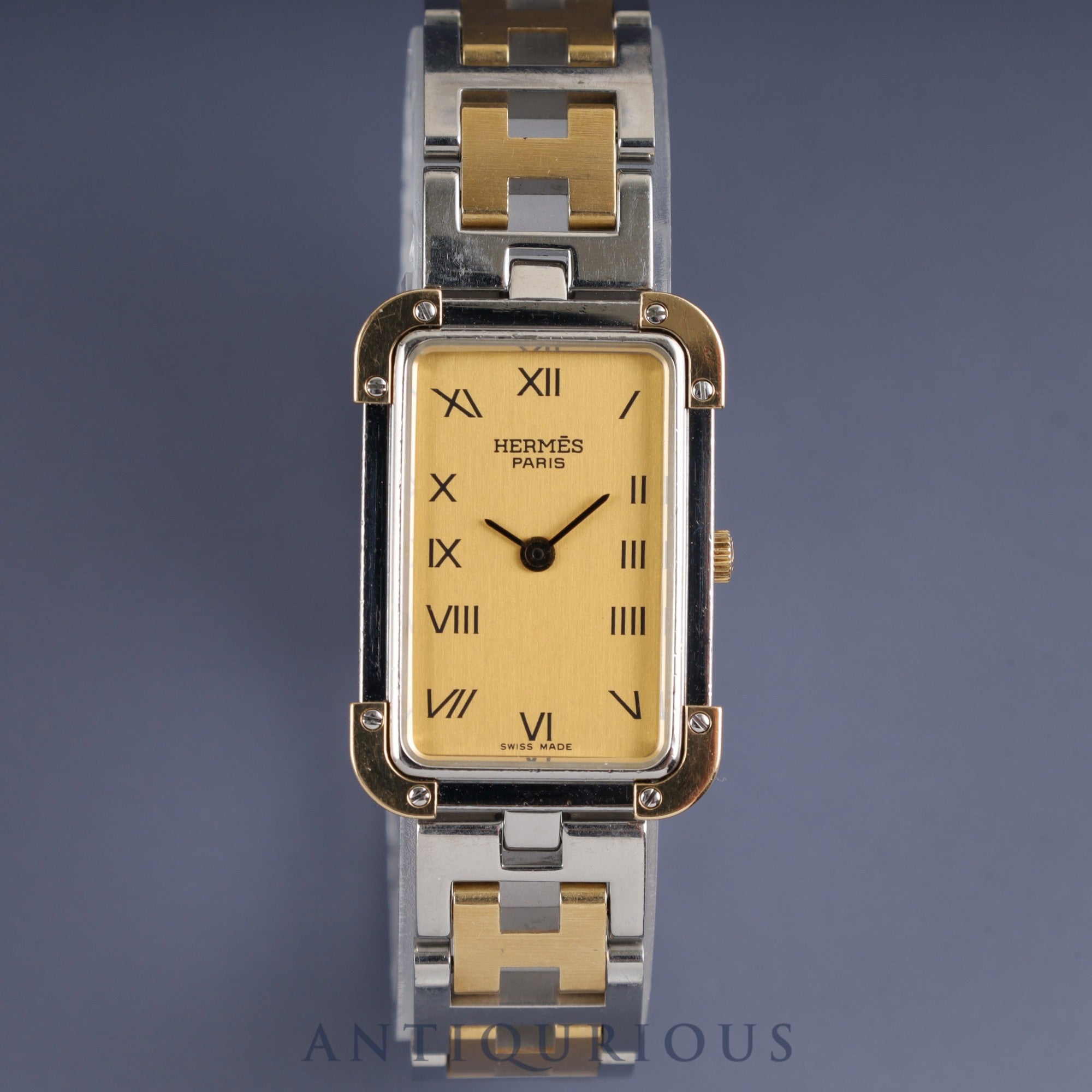 Hermes Cloajour CR1.220 Quartz Cal.976.001 SS/GP SS/GP Gold Dial Overhauled