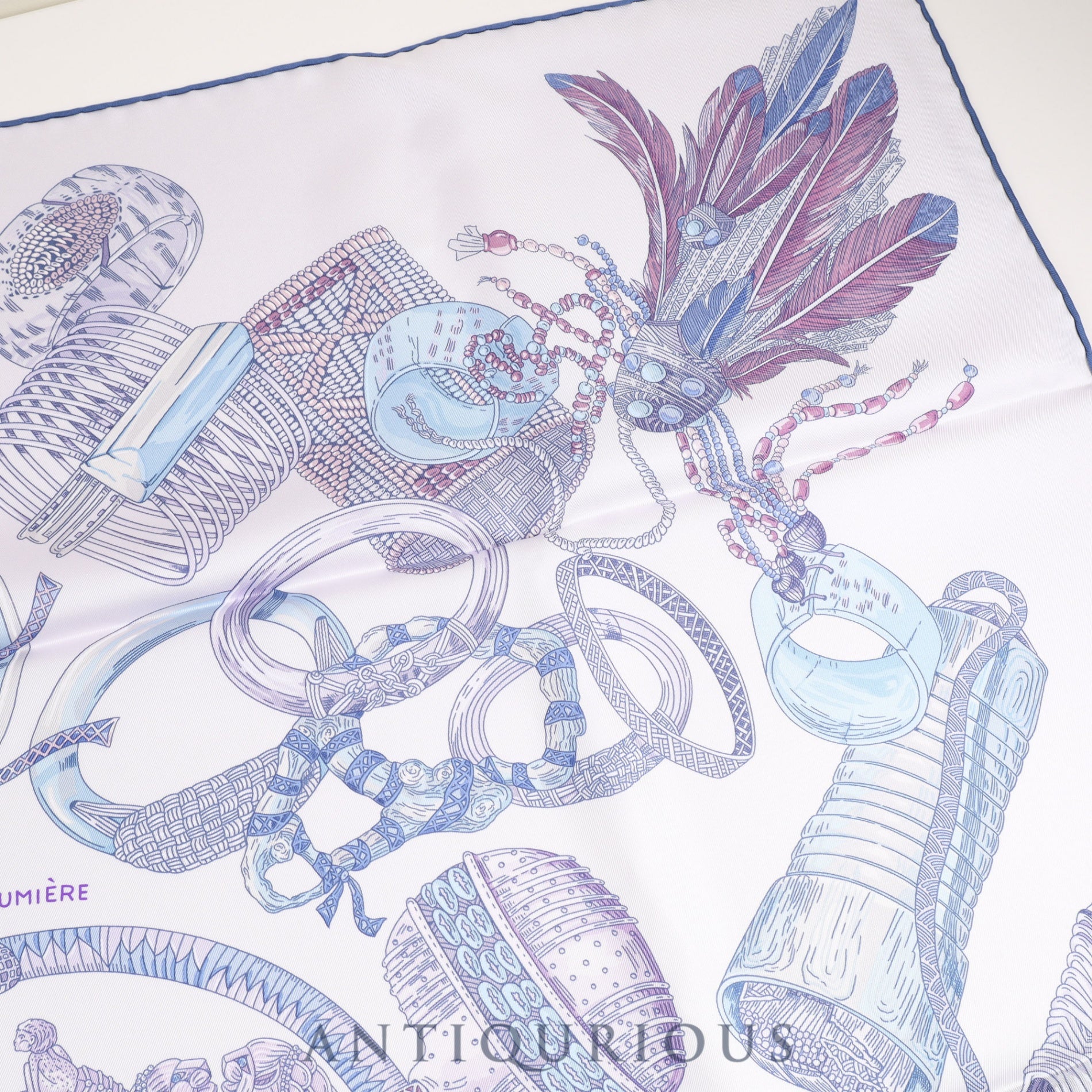 Hermes scarf Carre 90 BRACELETS DE LUMIERE Light bracelet 100% SILK Box