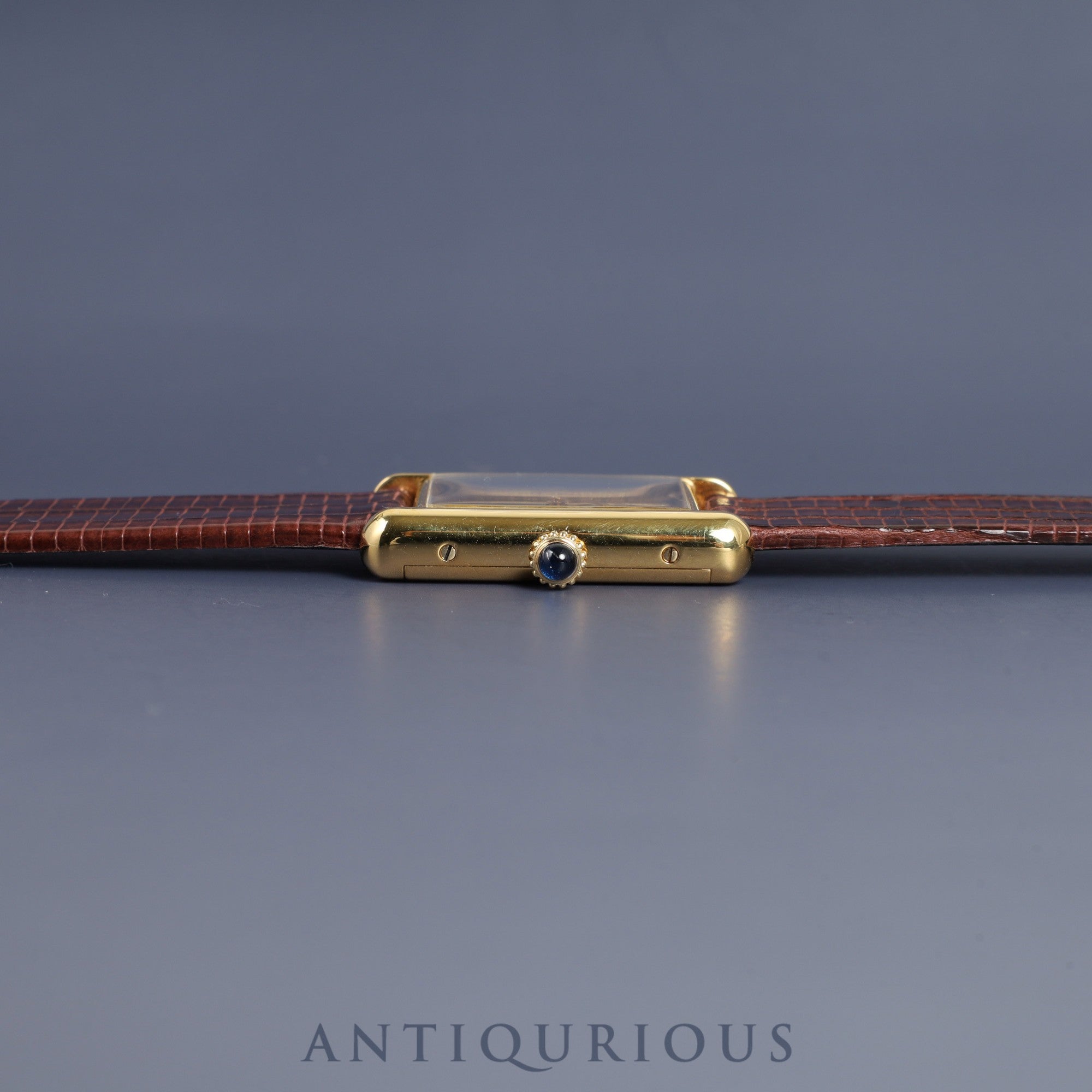 Cartier Must Tank LM Manual winding Cal.78-1 SV925 Leather Genuine buckle (GP) Mahogany dial Overhauled