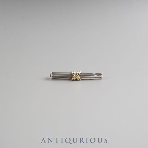 Tiffany Signature Cross Tie Clip, SV925/750, 1995