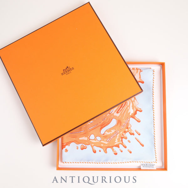 エルメス スカーフ カレ45 PEINTURE FRAICHE ペンキ塗りたて SILK100% 箱