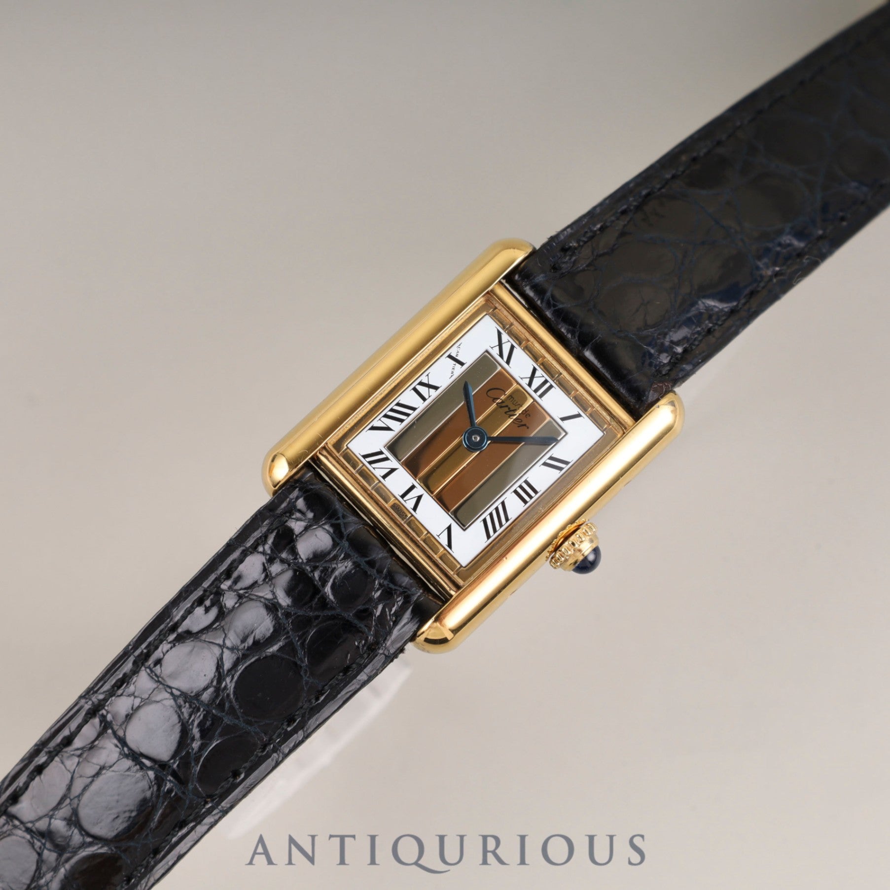 カルティエ マストタンク SM 5057001 クォーツ Cal.057 SV925 純正革ベルト 純正尾錠(GP)フロントトリニティ文字盤 オーバーホール済み