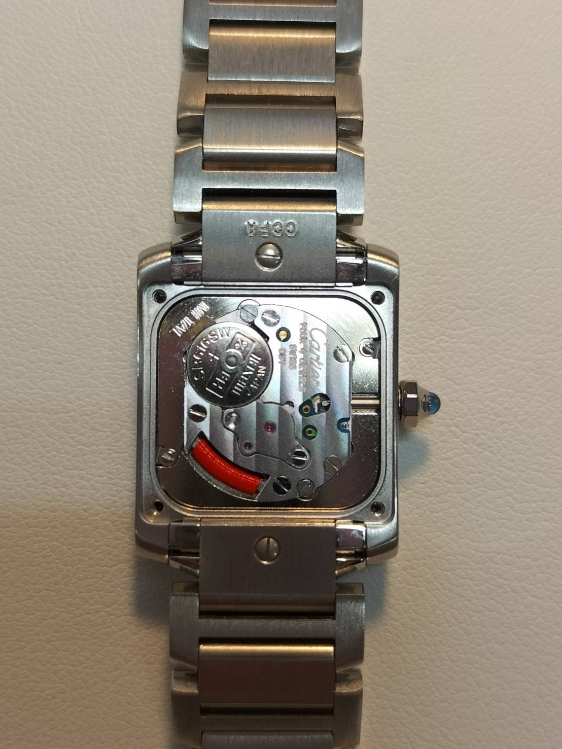 Cartier Tank Francaise SM W51008Q3 / 2384 Quartz Cal.057 SS SS White Roman Dial Box Booklet Warranty (2000) Overhauled