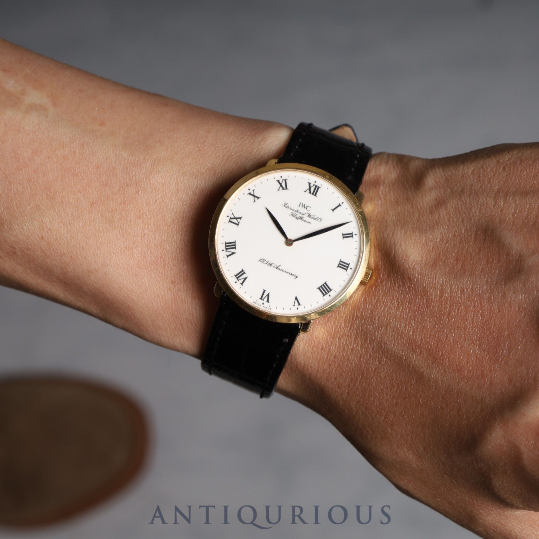 IWC Portofino 2411 125th Anniversary Model Manual Winding Cal.1852 750 Leather Genuine Buckle (750) White Dial 34.0mm Overhauled IWC