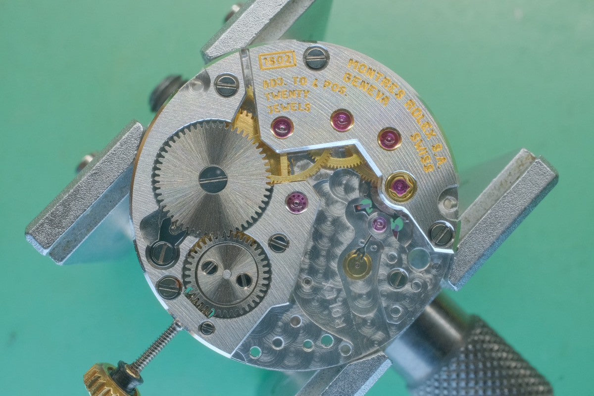 Rolex Cellini 4114/8 Manual Winding Caliber 1602 18K Leather Strap with Genuine GP Buckle Silver Dial K Serial (2001) Overhauled