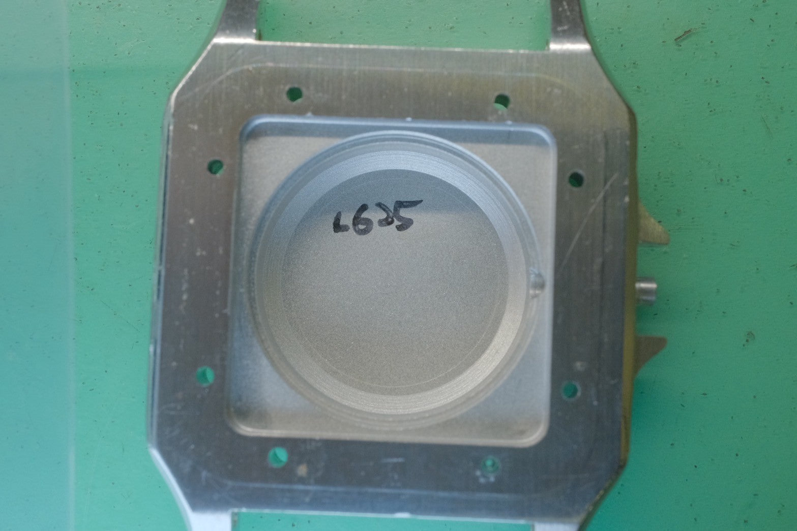 Cartier Santos Galbee LM 2961 Automatic Caliber 2671 Stainless Steel/Yellow Gold with Garnet and Bordeaux Dials, Overhauled