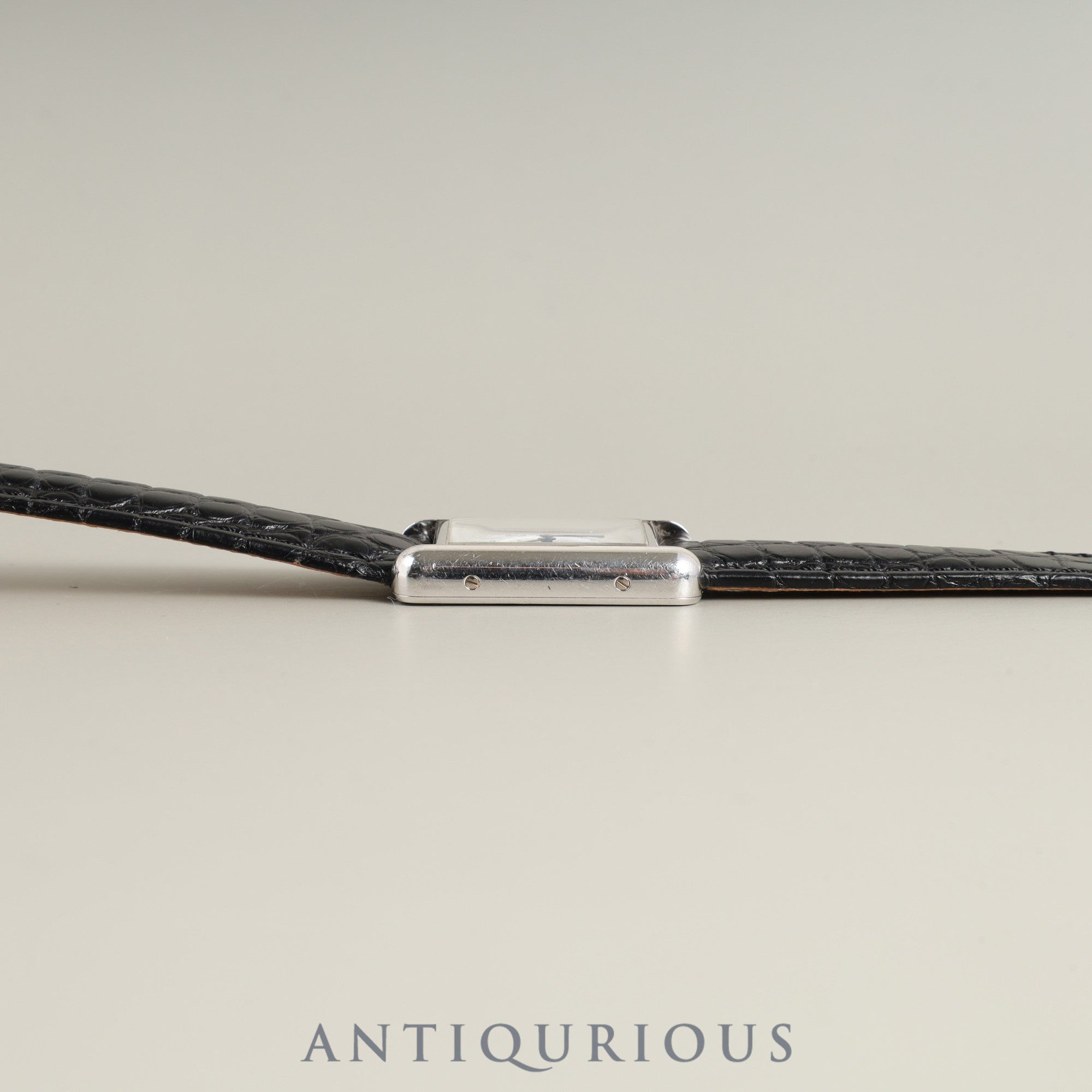 カルティエ マストタンク MM 2416 クォーツ Cal.057 SV925 革 純正Dバックル(SS) テレフォンCC文字盤 オーバーホール済み