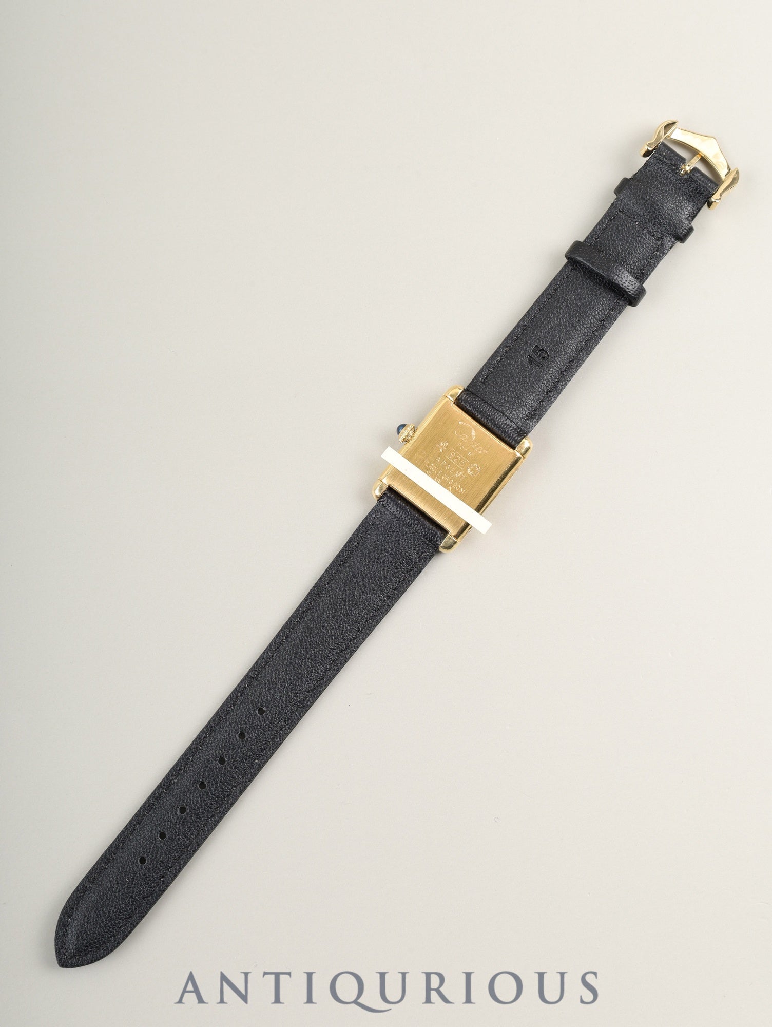 Cartier Must Tank SM Hand-wound Cal.78-1 SV925 Leather Genuine Pin Buckle (GP) Ivory Roman Dial (SWISS marking) Overhauled