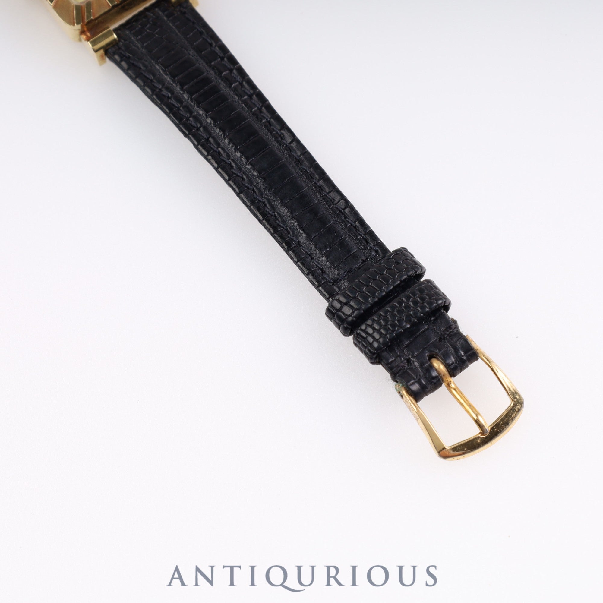 Tiffany Atlas YG CASE Quartz Cal.976 001 YG Leather Champagne Dial Box