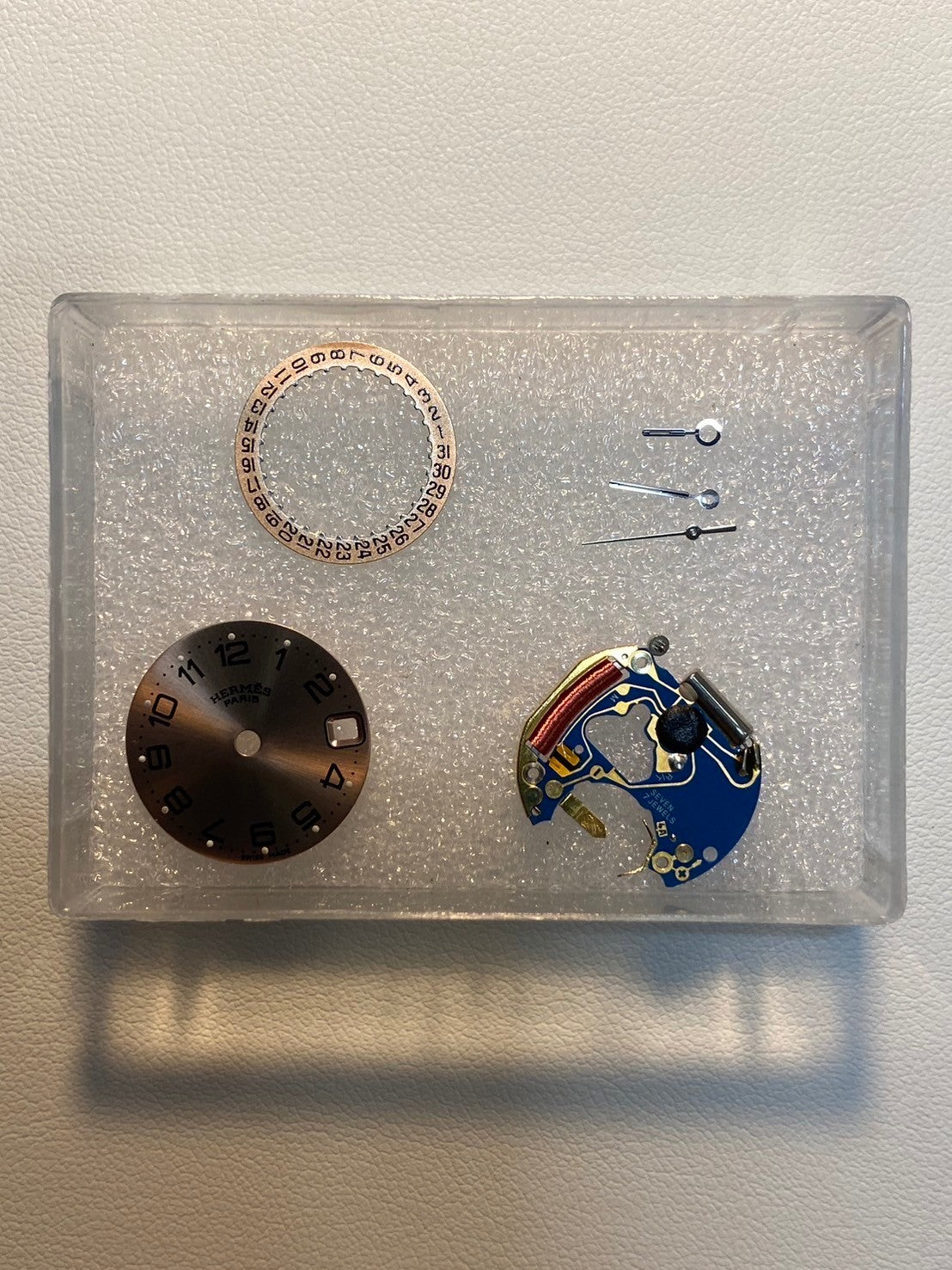 エルメス クリッパー CL4.210 クォーツ SS SS ピンク文字盤 23.8mm オーバーホール済み