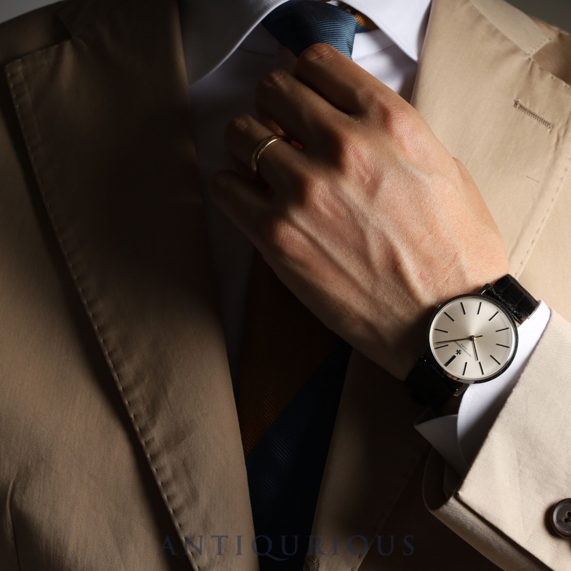 Vacheron Constantin Round 6563 Manual Winding Cal.K1002/2 SS Leather Silver Dial 35.0mm