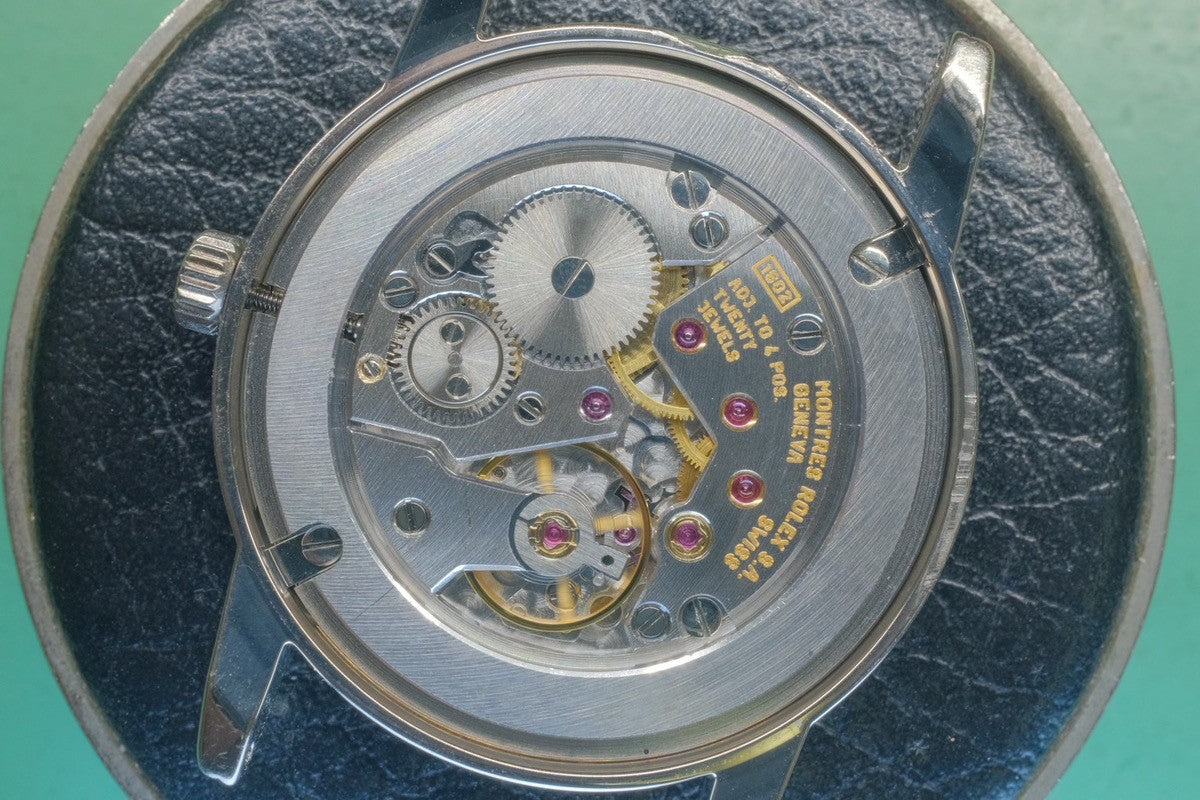 ロレックス チェリーニ 5116/9 手巻き Cal.1602 750 革 純正尾錠(750) グレーローマン文字盤 箱 保証書(2011年) オーバーホール済み