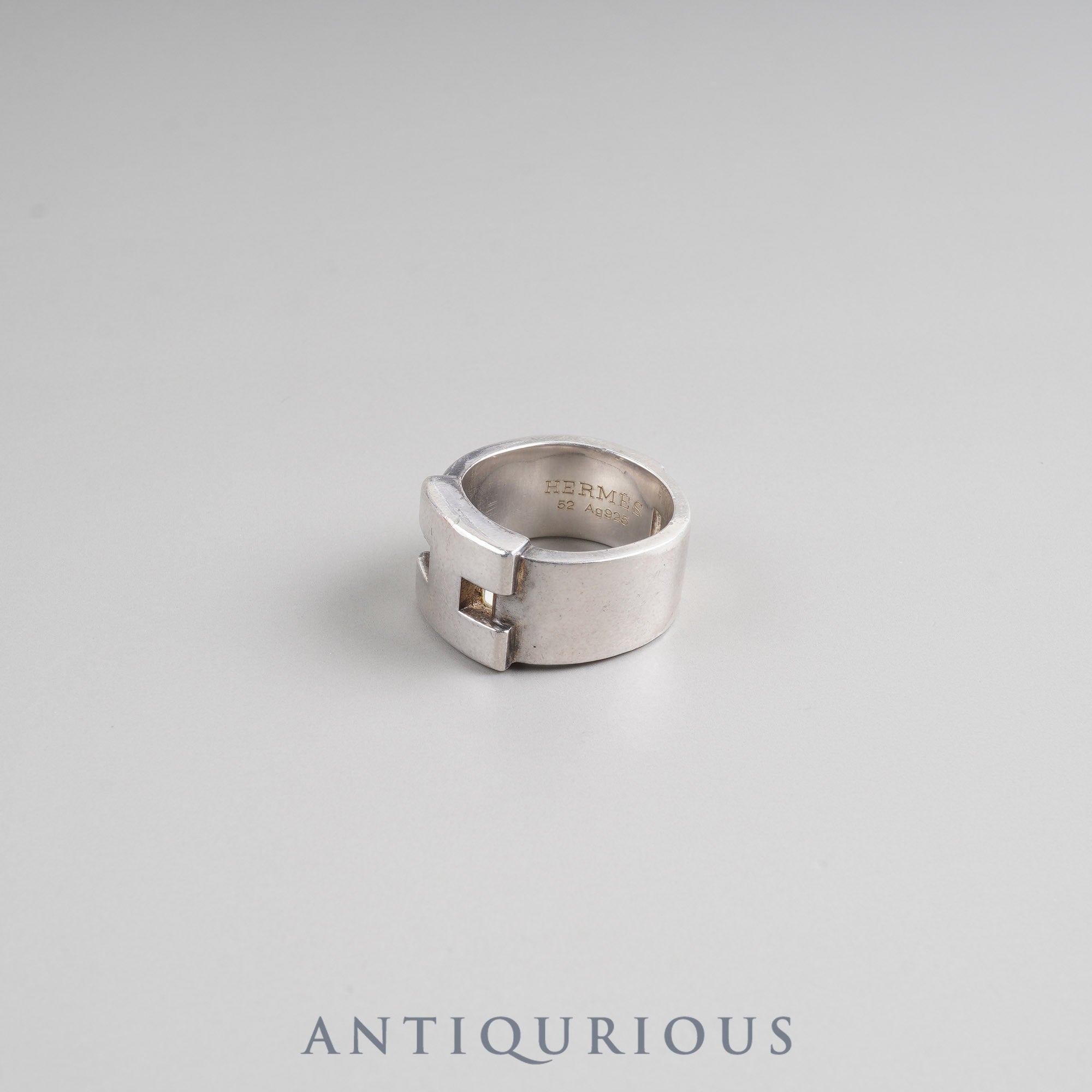 Hermes Hercules Ring, SV925, #52, Approx. Size 11, Box