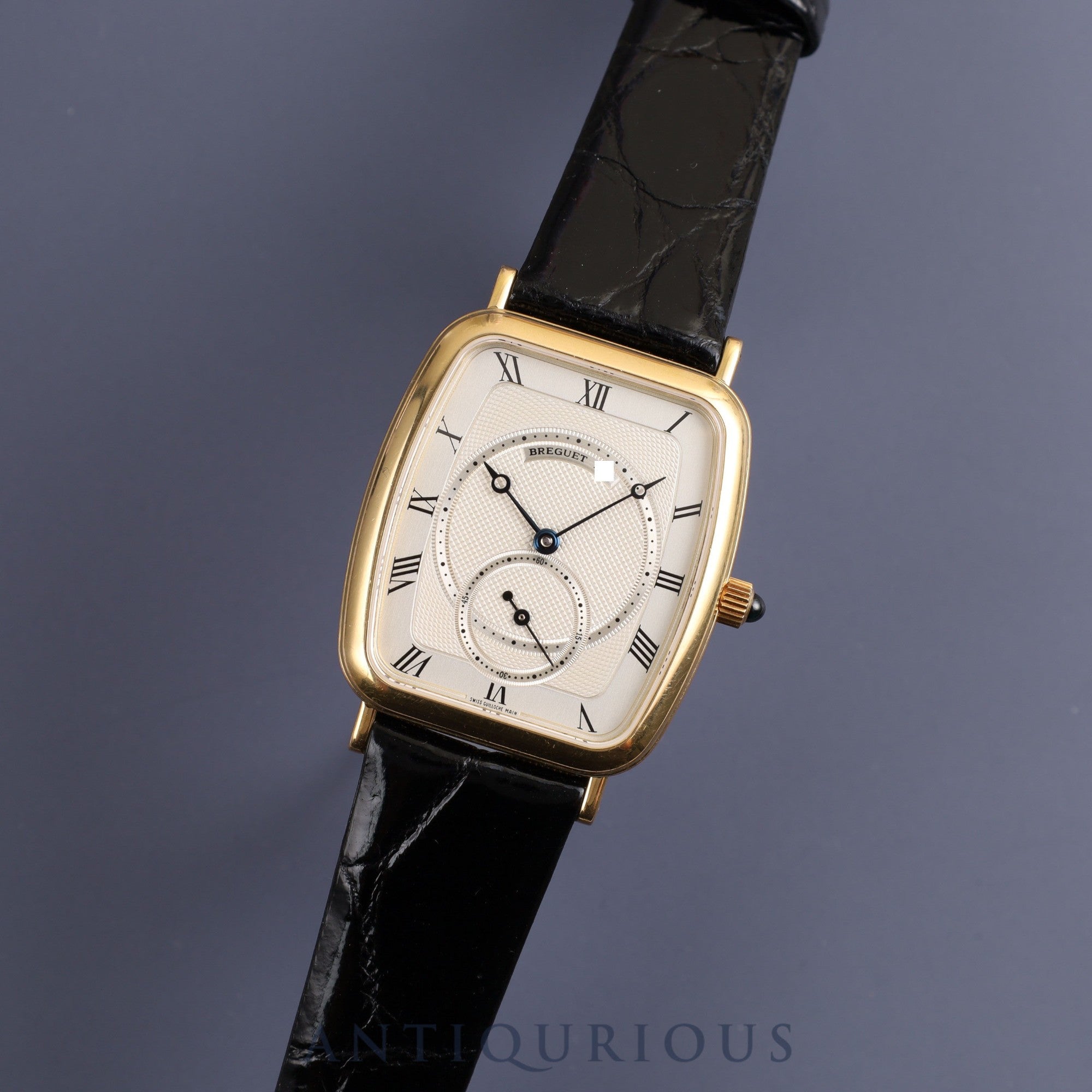 BREGUET ブレゲ CLASSIQUE TONNEAU クラシックトノー 3490 手巻き Cal.818/4 YG 革 純正尾錠（750）アイボリー文字盤 オーバーホール済み