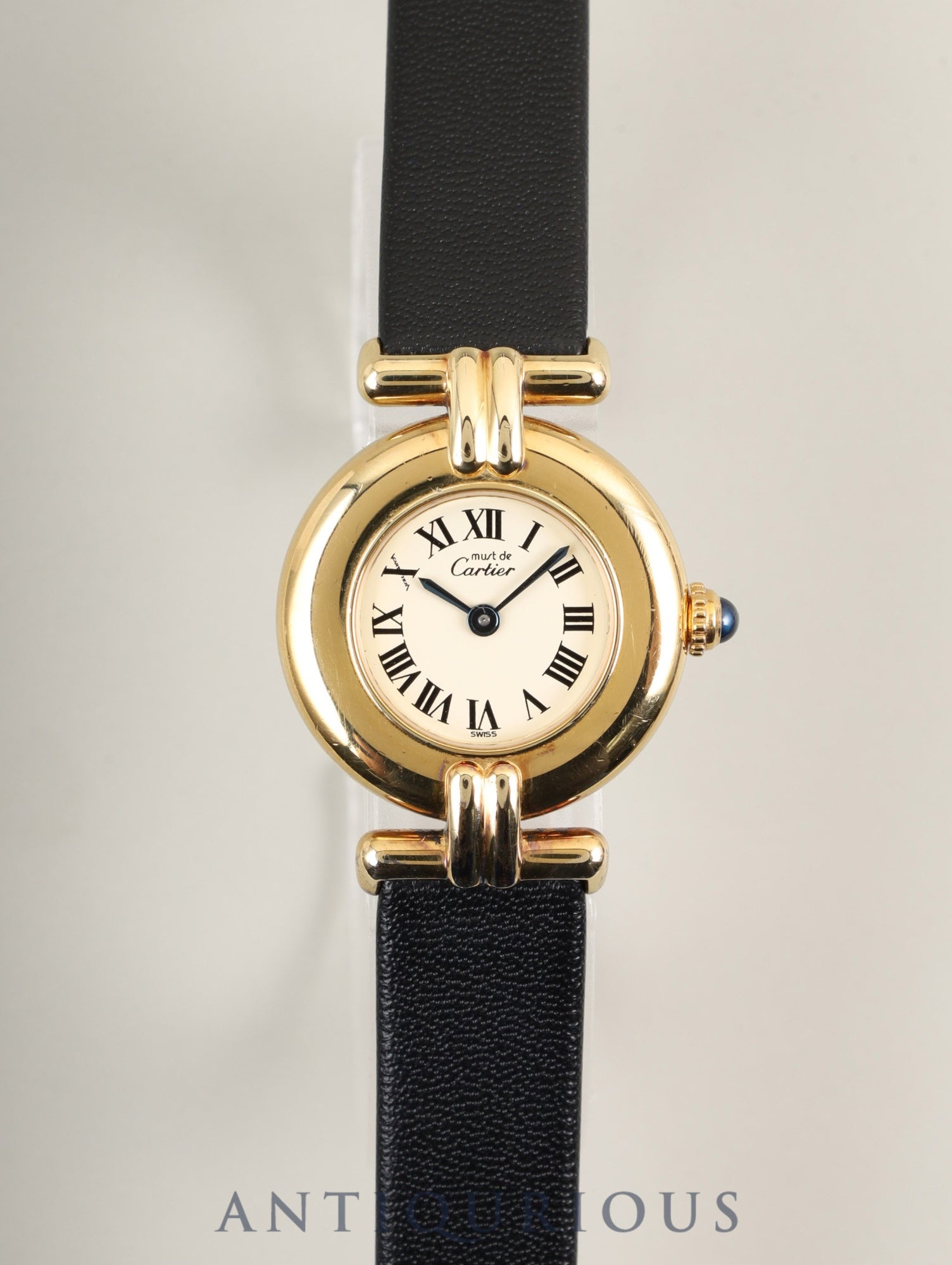 カルティエ マストコリゼ 590002 クォーツ Cal.90 SV925 革 純正尾錠