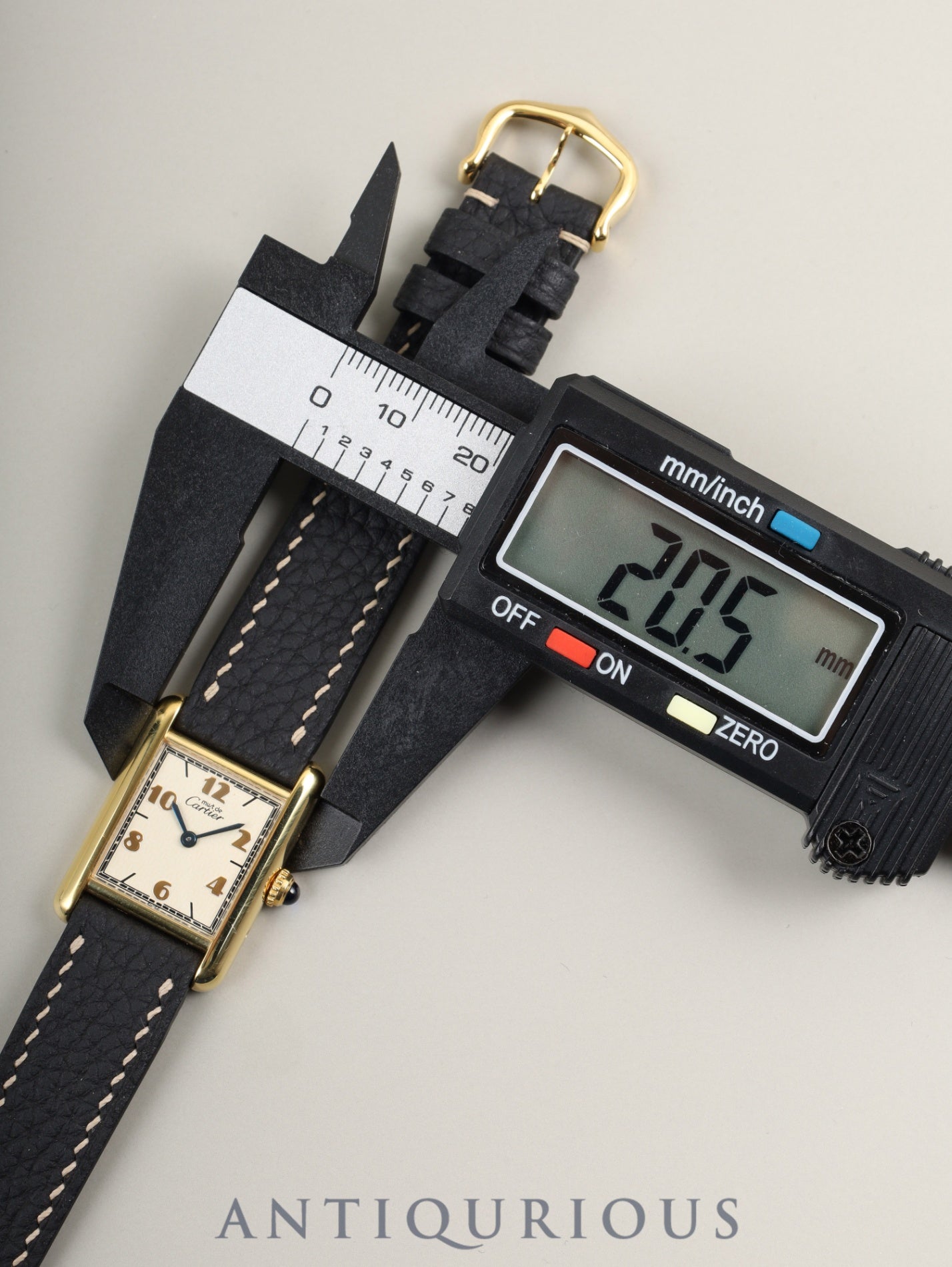 カルティエ マストタンク SM 5057001 クォーツ Cal.057 SV925 革 純正尾錠（GP）飛びアラビアCC文字盤 1982年頃～1995年頃 オーバーホール済み 新品仕上げ済み