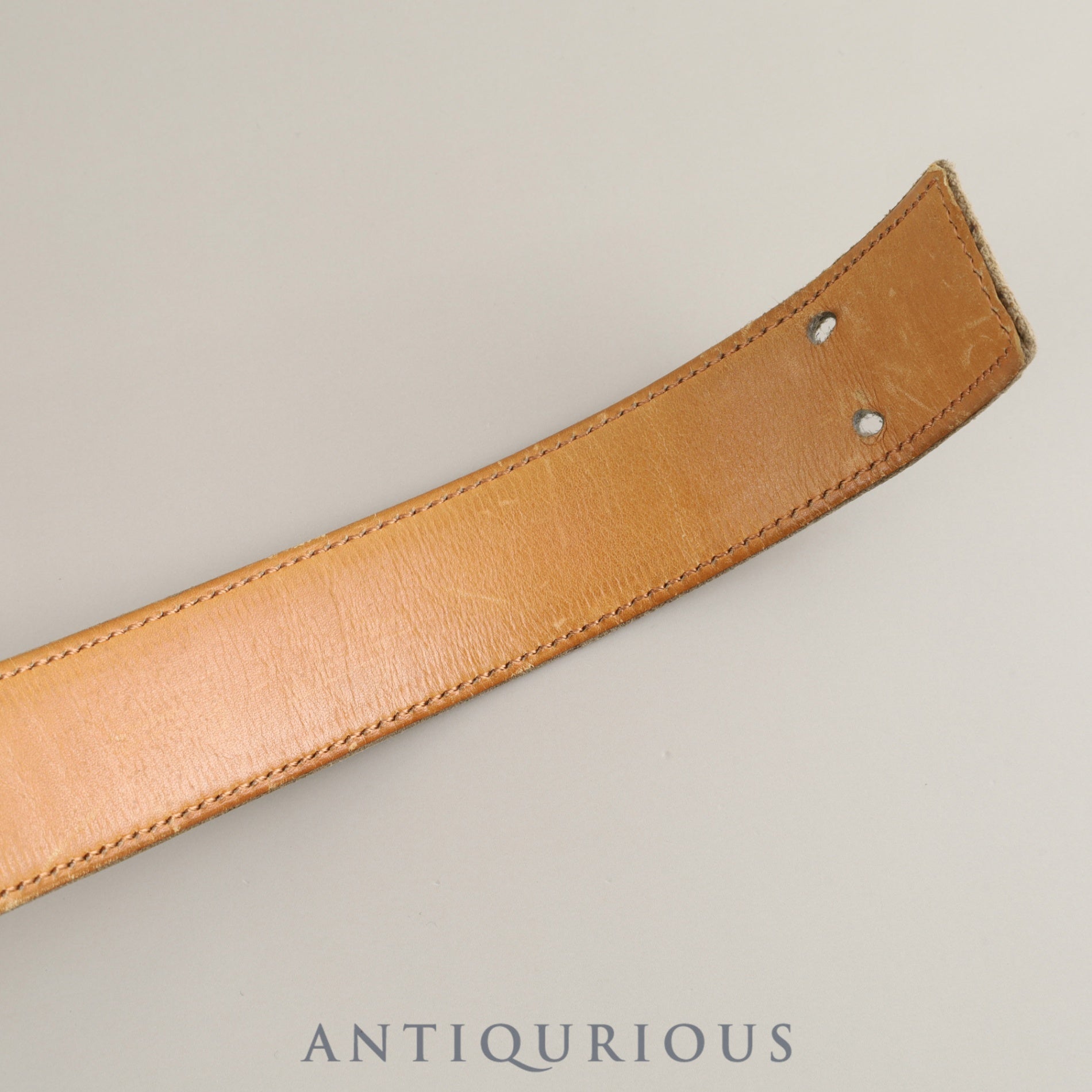 Hermes Belt Horsebit Dobris (Suede)/Leather ○F mark: Made in 1976