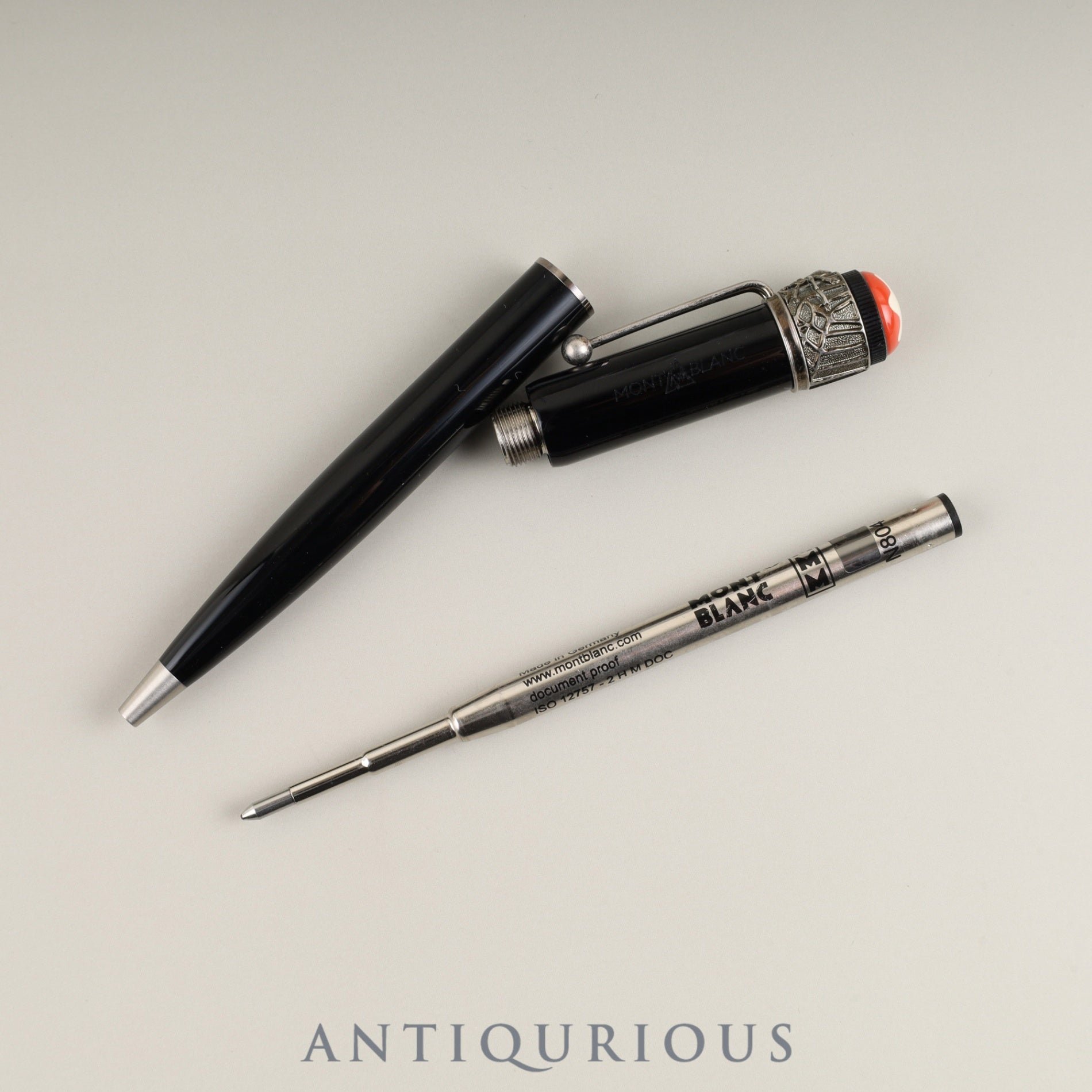 モンブラン ボールペン ヘリテイジ コレクション ルージュ&ノワール スペシャルエディション スパイダー GP×レジン ケース 国際保証書（2021年）未使用リフィル付属