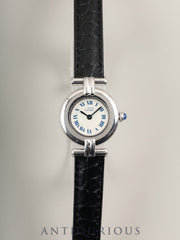 カルティエ マストコリゼ W1001665 / 1903 クォーツ Cal.90 SV925 革 純正Dバックル（SS） ホワイトローマン文字盤 オーバーホール済み リューズ新品仕上げ済み