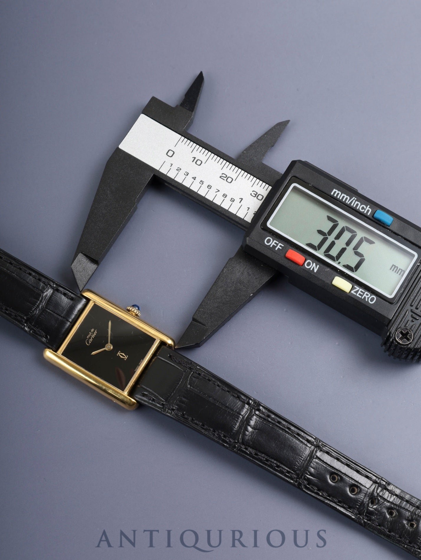 カルティエ マストタンク LM 手巻き Cal.ETA2512 SV925 カミーユ・フォルネ製ベルト オニキス文字盤（SWISS MADE表記）新品仕上げ済み カルティエブティックにてコンプリートサービス済み