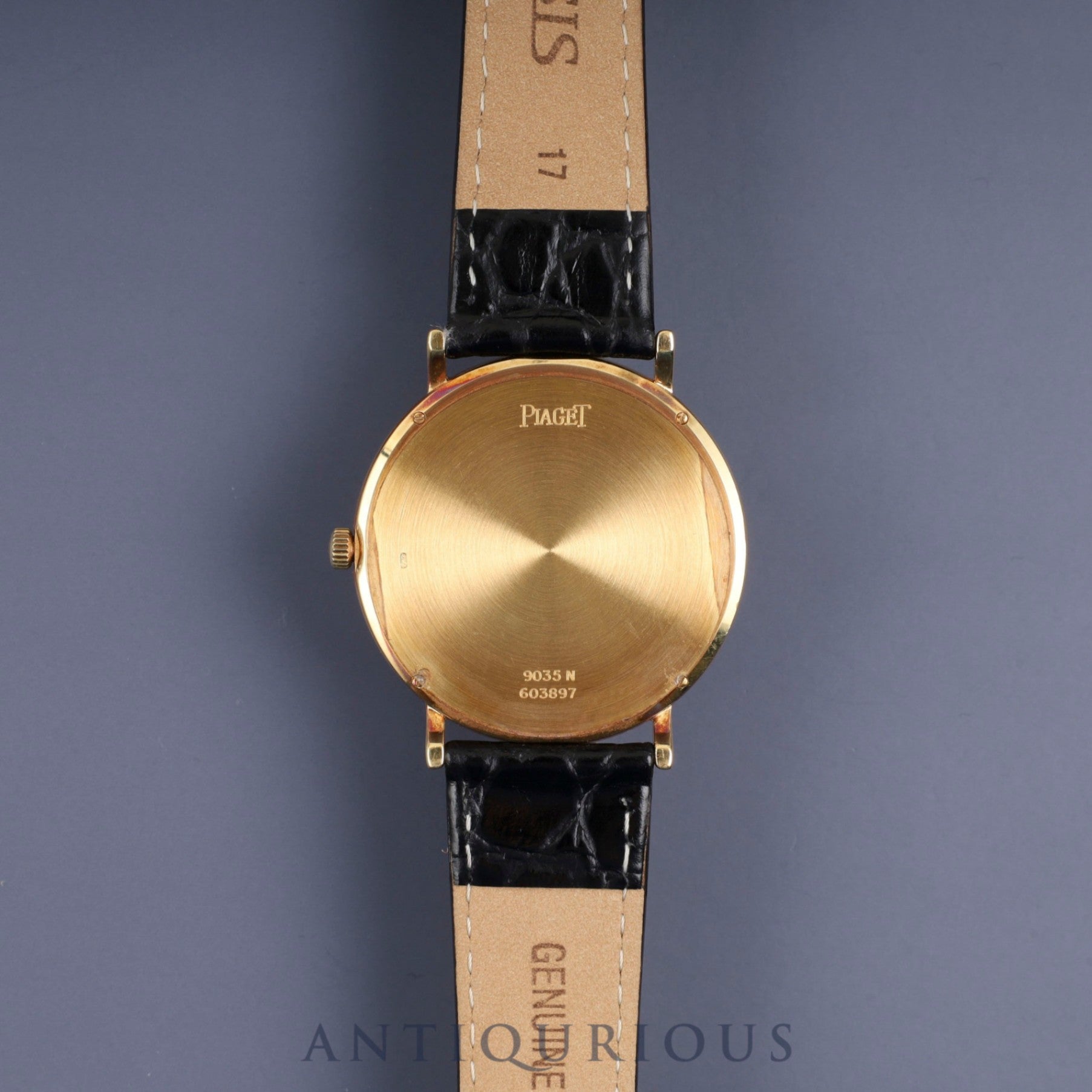 ピアジェ ラウンド 9035N 手巻き Cal.9P2 750 革 純正尾錠（GP