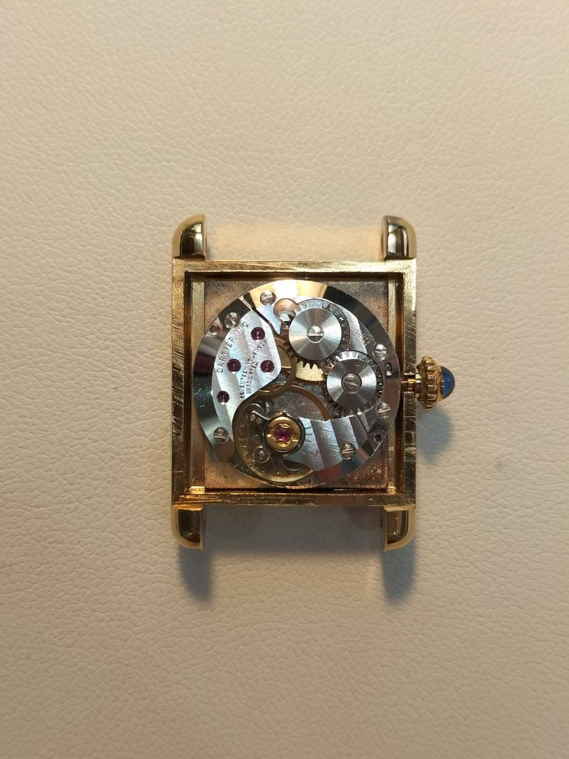 Cartier Must Tank SM Hand-wound Cal.78-1 SV925 Leather Genuine Pin Buckle (GP) Garnet Dial Bordeaux Dial (SWISS marking) Box Manual Warranty (1981 / one digit serial difference) with genuine leather strap, overhauled
