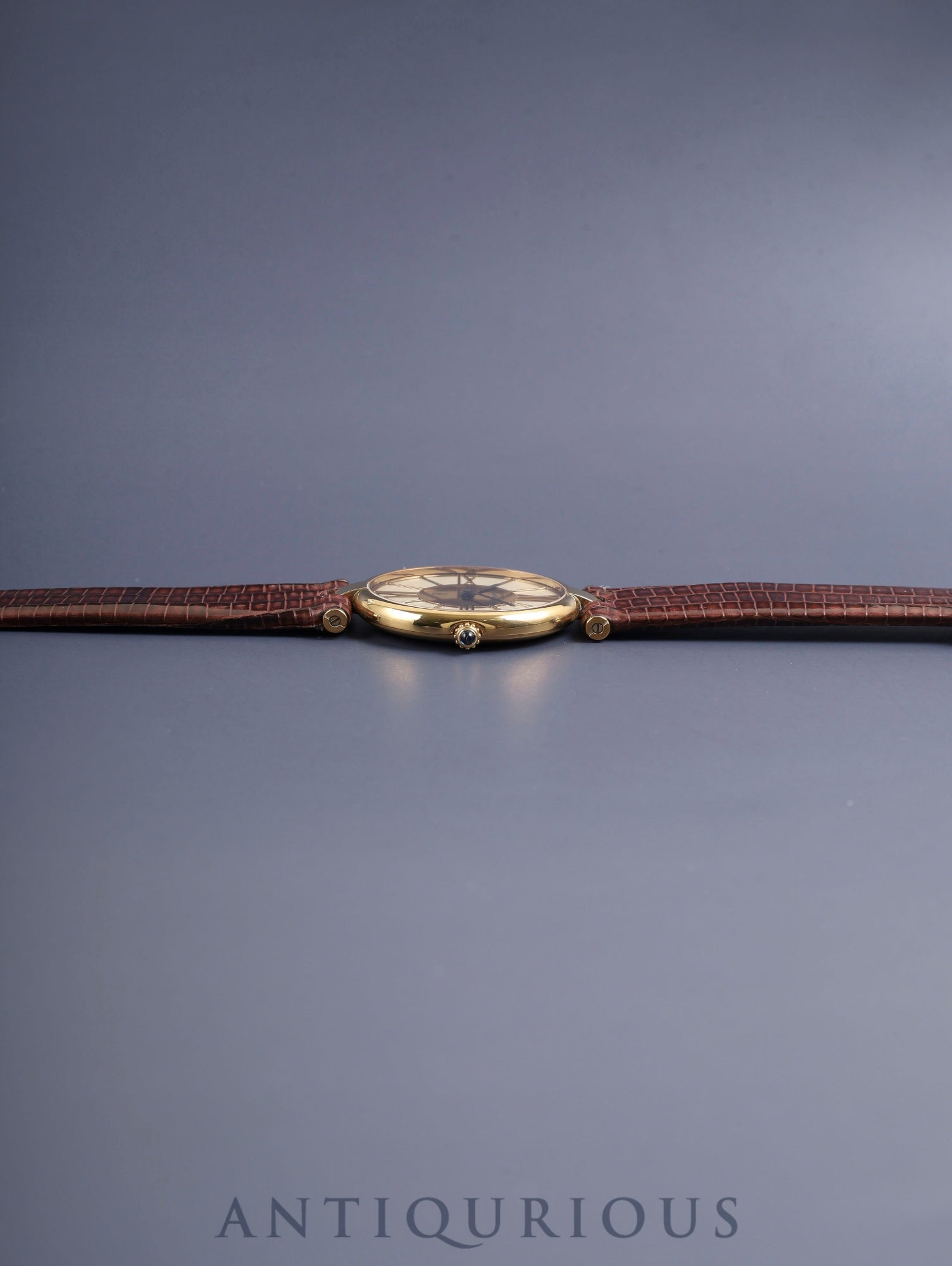 カルティエ マスト ヴァンドーム VLC LM W1001054 / 17 クォーツ Cal.81 SV925 革 純正ピンバックル（GP）アイボリークロワゾネ文字盤 箱 冊子 オーバーホール済み