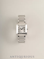 Cartier Tank Française SM WSTA0065 / 4472 Quartz Cal.057 SS SS Silver Roman Dial (SWISS MADE marking) Box, dust bag, international warranty (July 2023), overhauled
