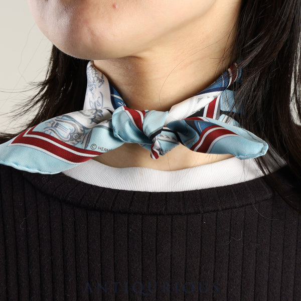 Hermes Scarf Carre 45 Library SILK 100%