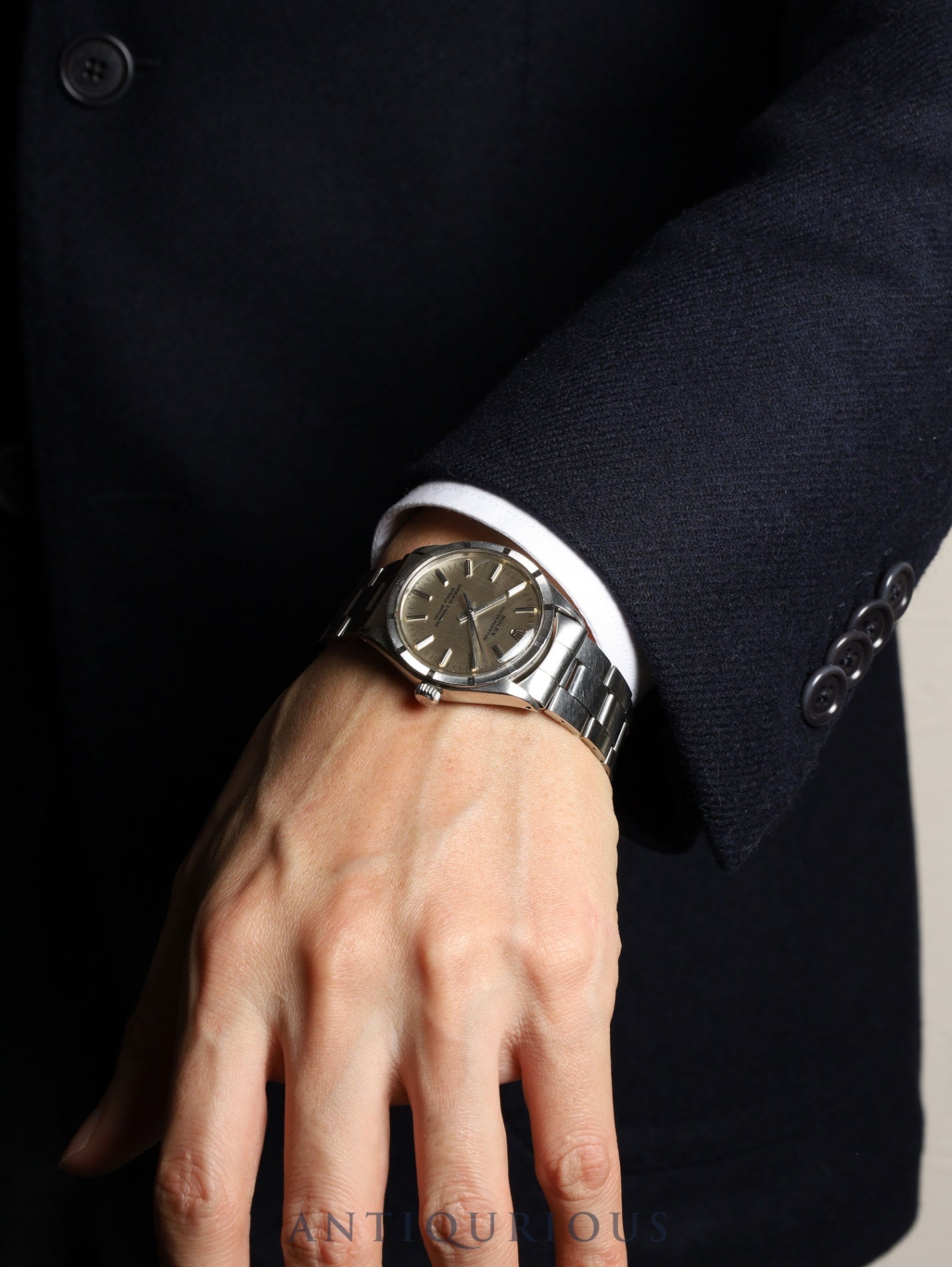 ロレックス オイスターパーペチュアル 1007 自動巻き Cal.1570 SS SS シルバー文字盤 29番台（1970年） オーバーホール済み