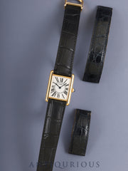 Cartier Must Tank LM 590005 Quartz Cal.90 SV925 Leather Original D-Buckle (GP) Opaline Dial (SWISS marking) Original Leather Strap Included Overhauled