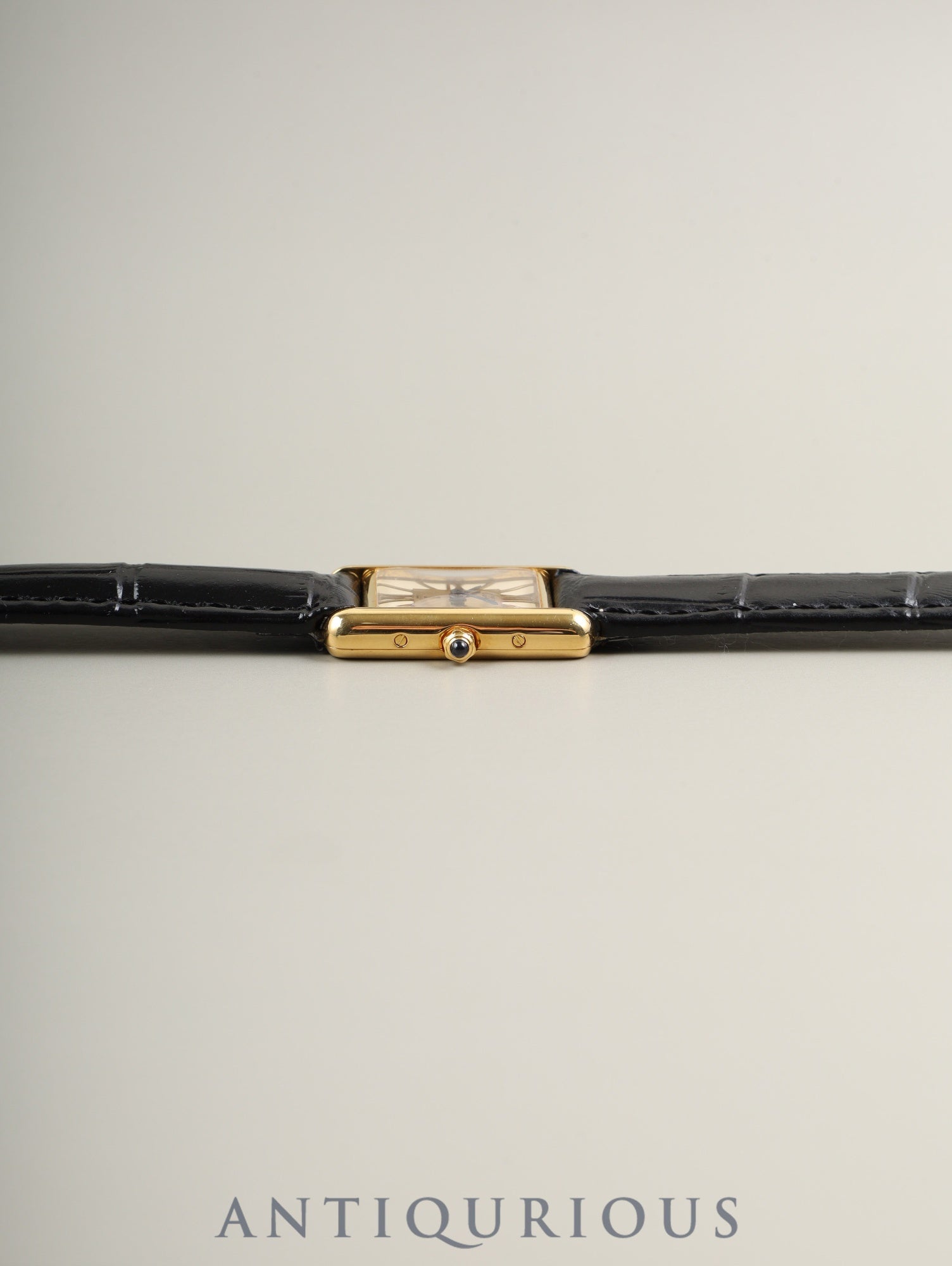 カルティエ マストタンク SM 3 66001 クォーツ Cal.057 SV925 革 純正尾錠（GP） クロワゾネ文字盤 オーバーホール済み