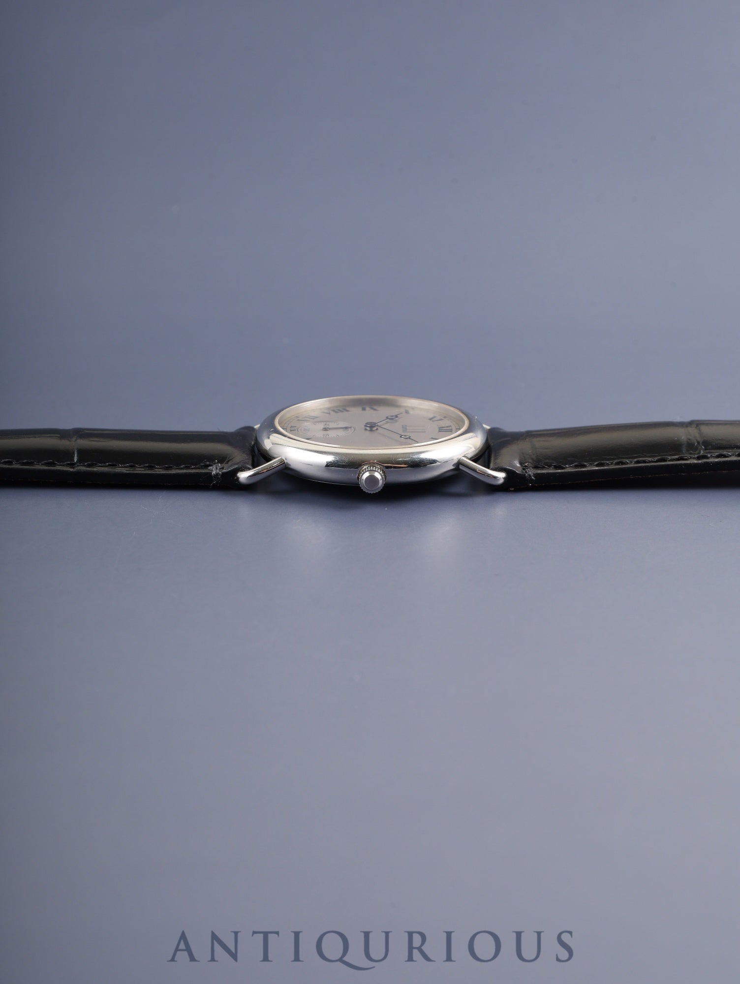 ダンヒル センテナリー スモールセコンド 手巻き SS 革 純正尾錠（SS）シルバーローマン文字盤 オーバーホール済み