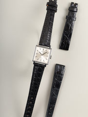 IWC オールドインター スクエア R2305 自動巻き Cal.44 SS 革 純正ピンバックル（SS）シルバー文字盤 オーバーホール済み アイダブリュシー