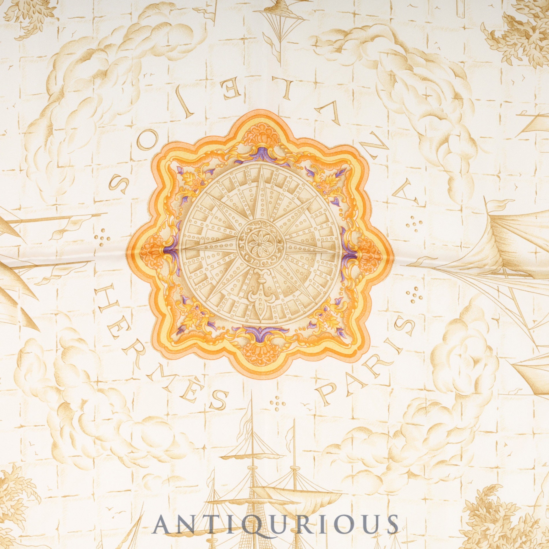 Hermes Carré 90 Azulejo Scarf 100% Silk